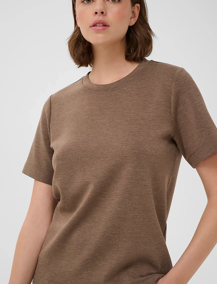 InWear - VincentIW Melange Karmen T-Shirt - t-shirts - coffee quartz melange - 5