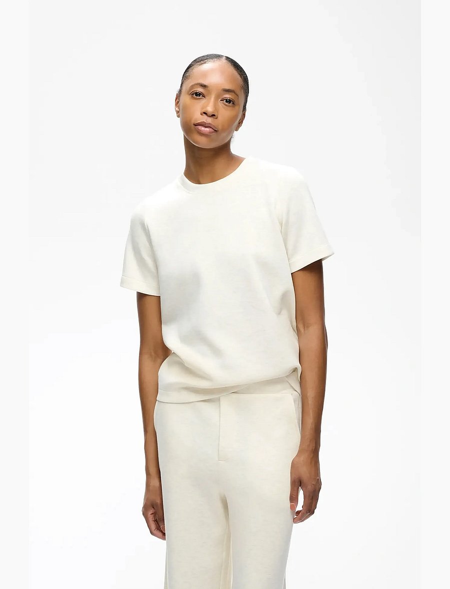 InWear - VincentIW Melange Karmen T-Shirt - t-shirts - ecru - 0