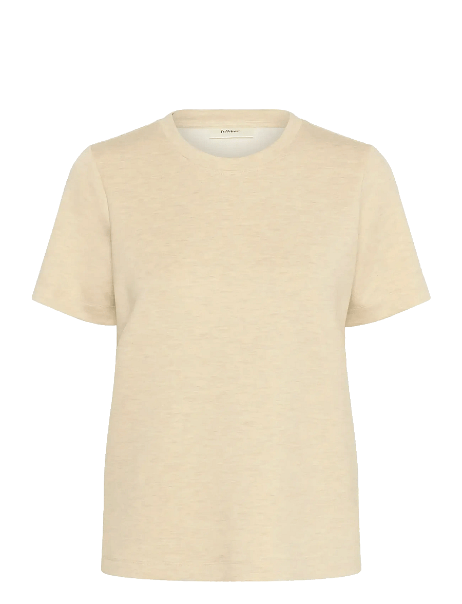 InWear - VincentIW Melange Karmen T-Shirt - t-shirts - haze melange - 1