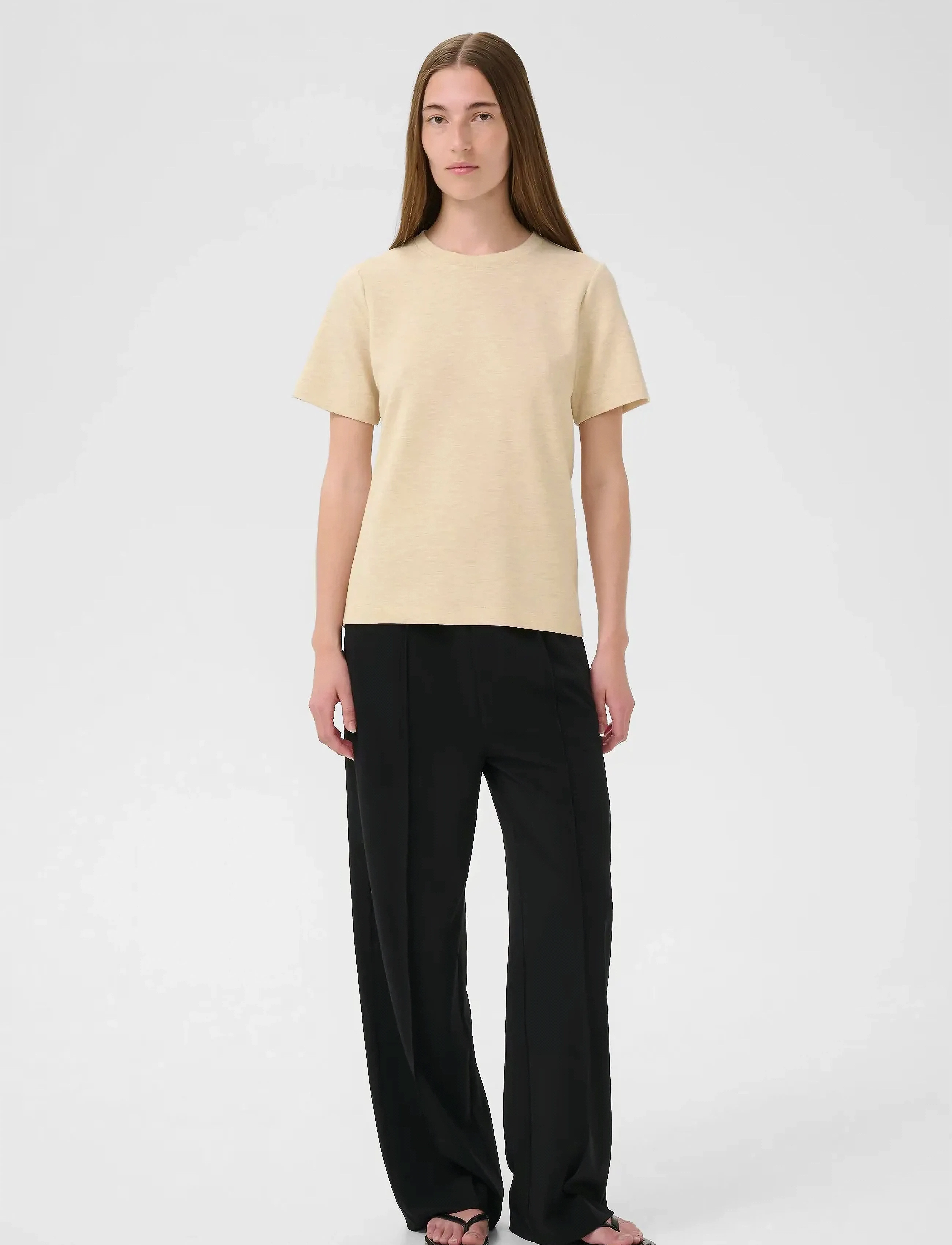 InWear - VincentIW Melange Karmen T-Shirt - t-shirts - haze melange - 3