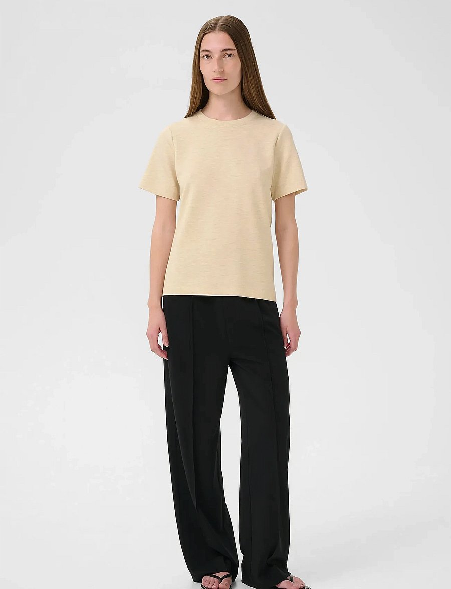 InWear - VincentIW Melange Karmen T-Shirt - t-shirts - haze melange - 3