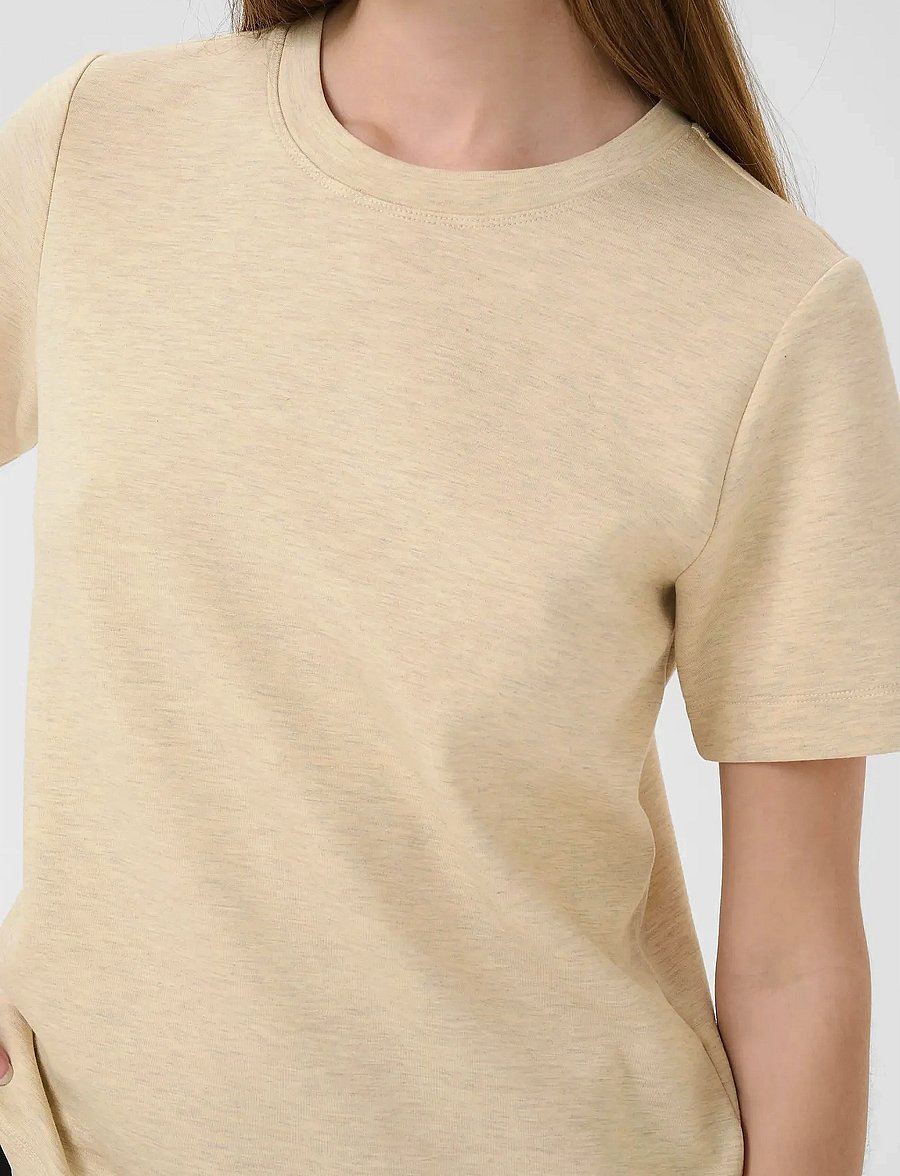 InWear - VincentIW Melange Karmen T-Shirt - t-shirts - haze melange - 5
