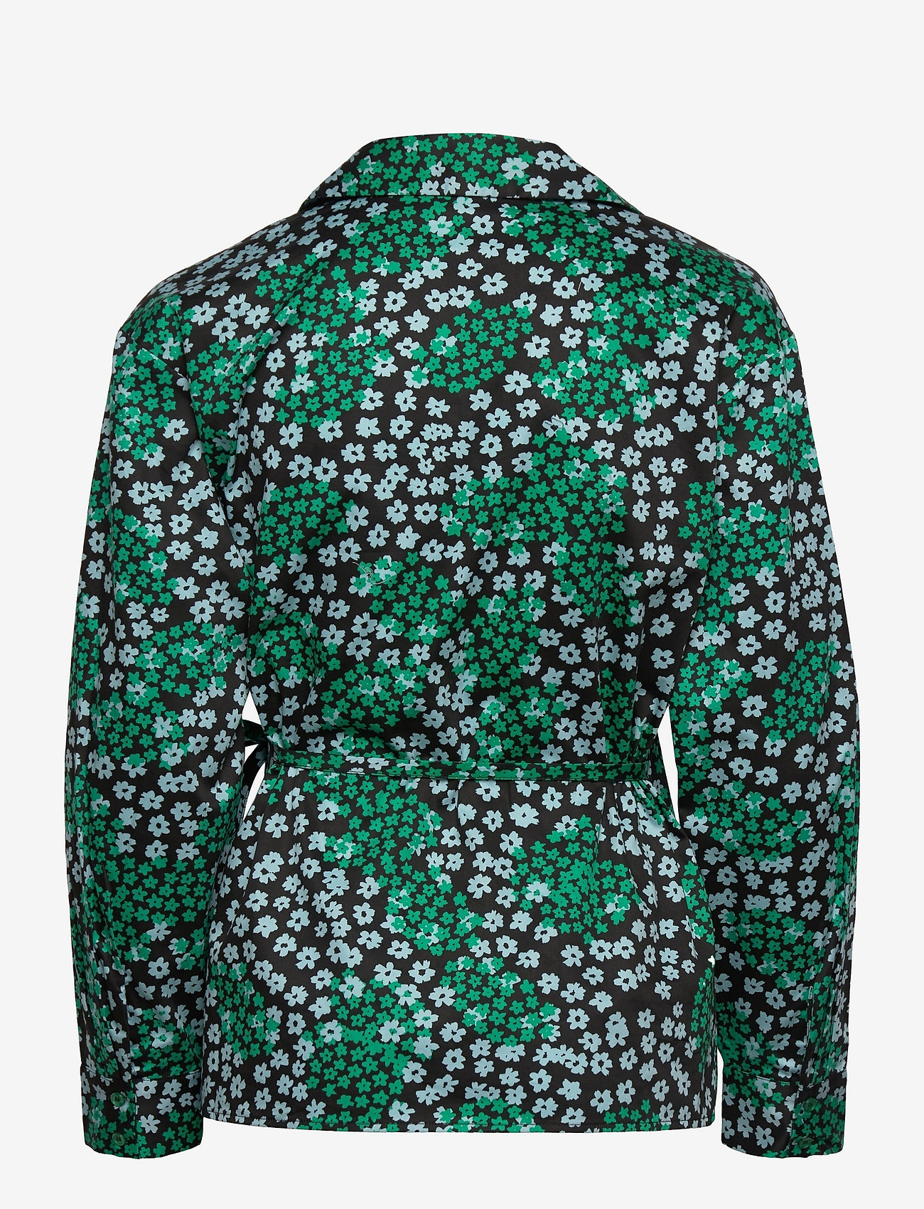 InWear - MaxIW Blouse - long-sleeved blouses - green patches flowers - 1