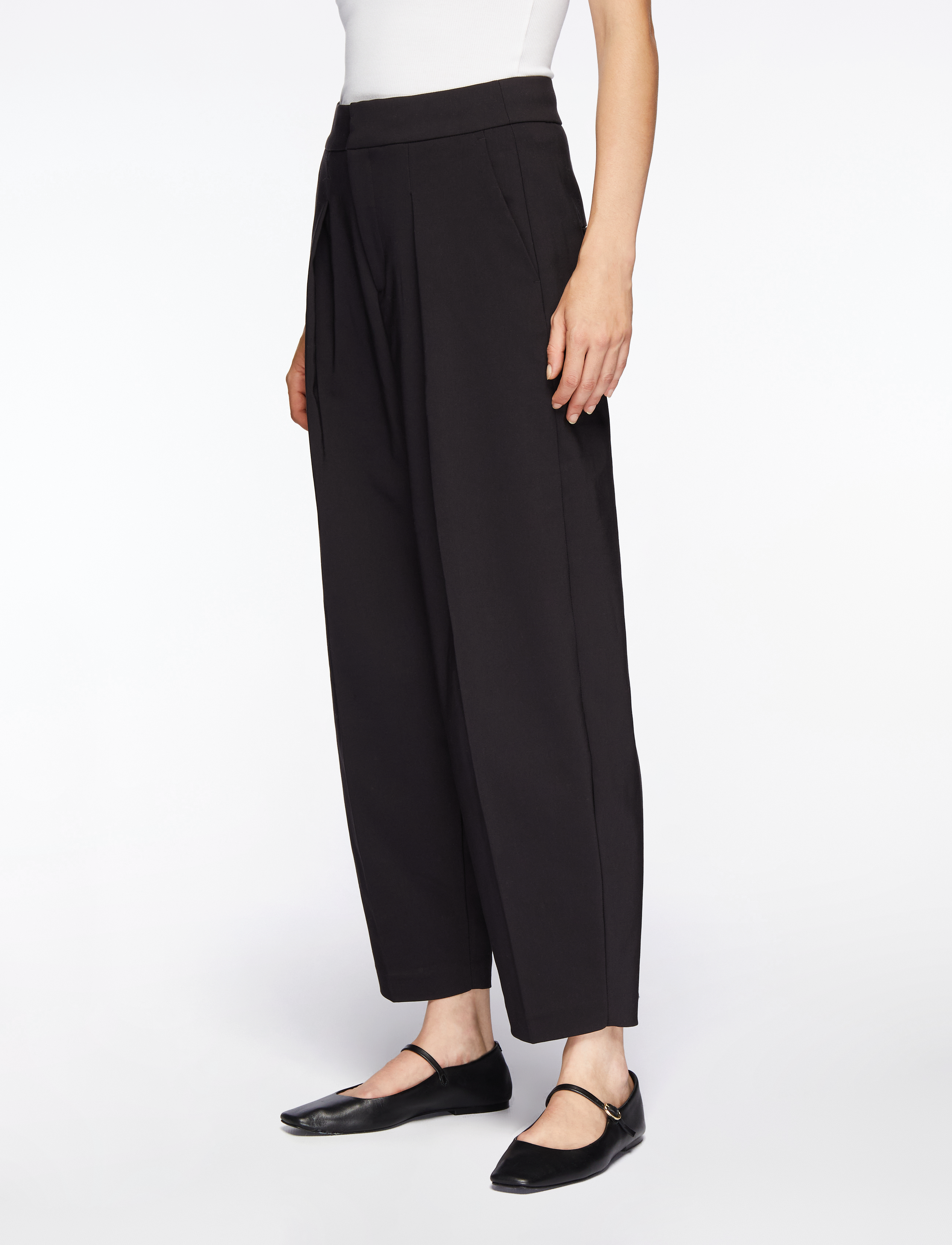 InWear - ZellaIW Barrel Pant - pantalon barrel - black - 0