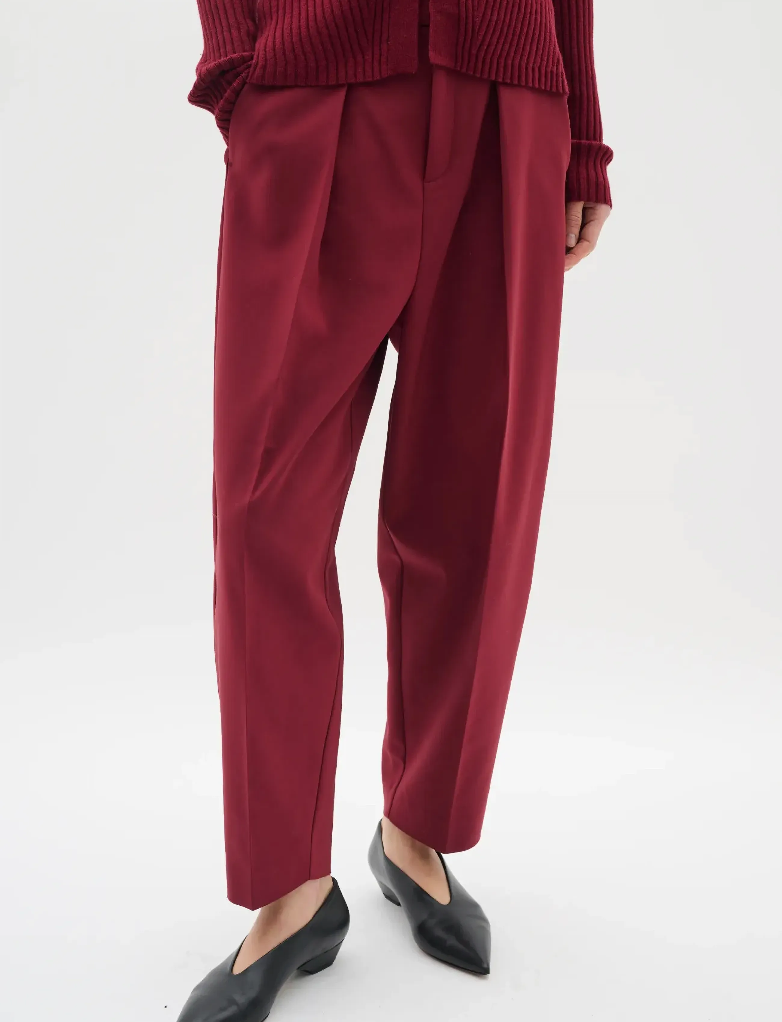InWear Zellaiw Barrel Pant, Kvinder, Barrel Bukser, Bordeaux, Str: 34