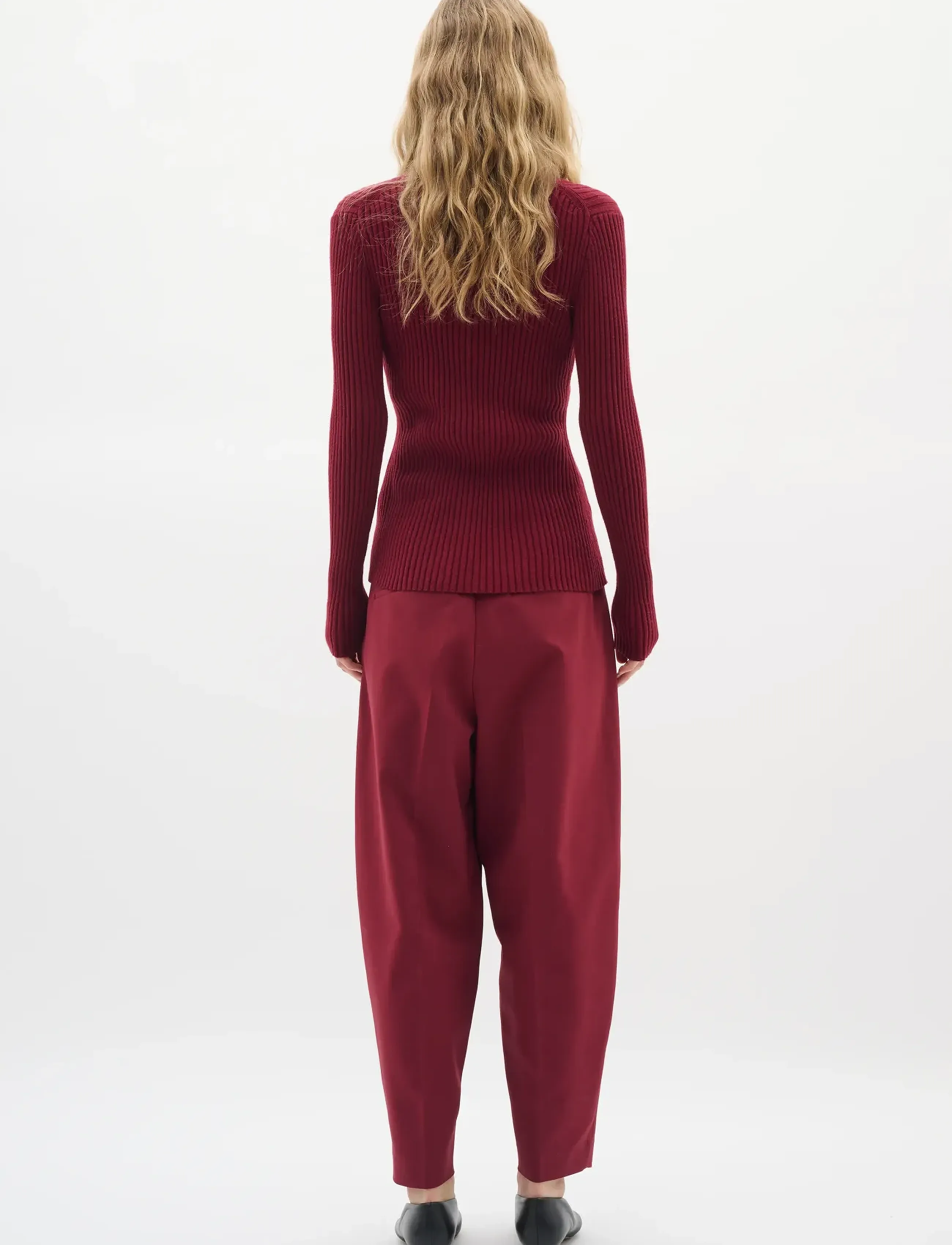 InWear - ZellaIW Barrel Pant - hosen mit geradem bein - cabernet - 4