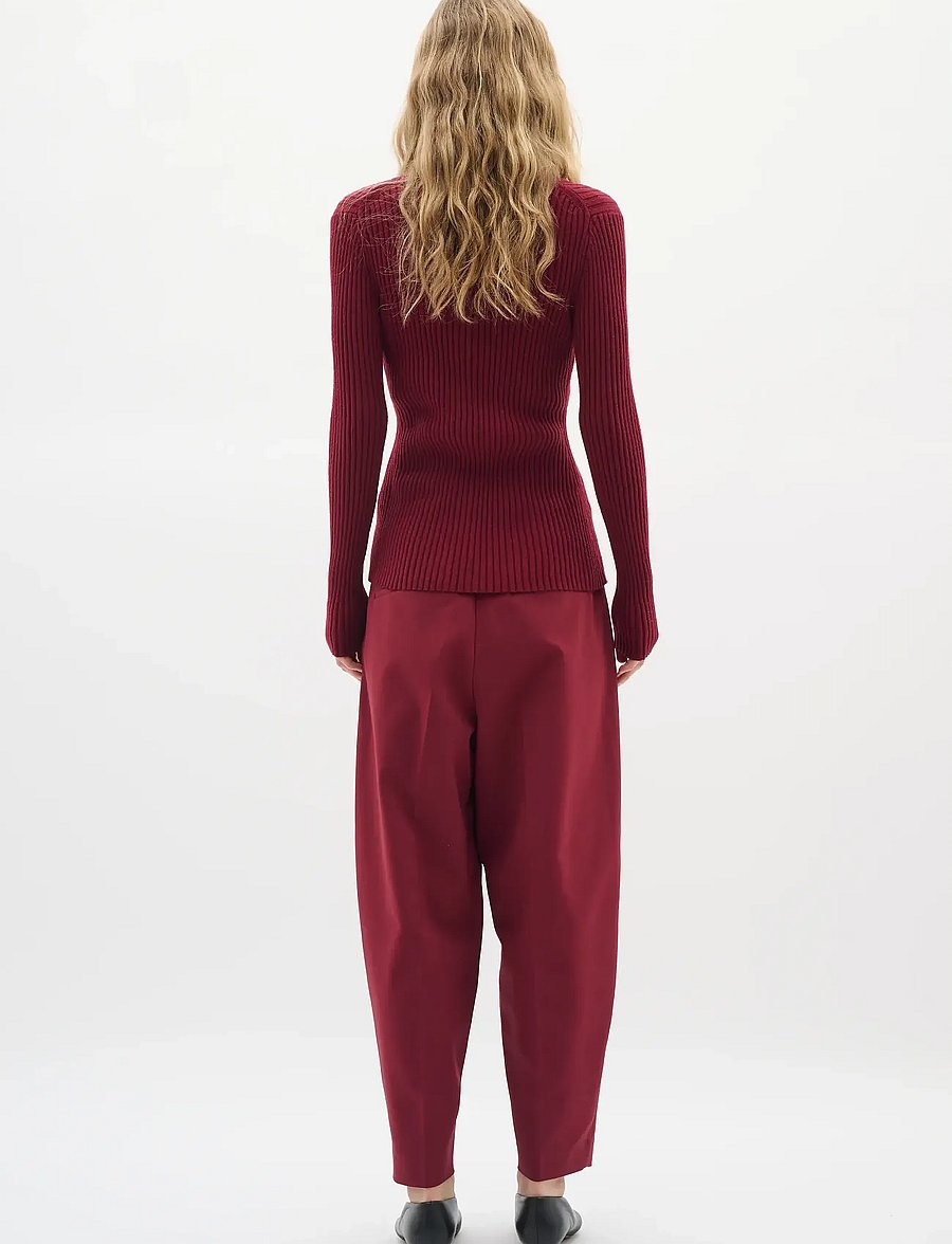 InWear - ZellaIW Barrel Pant - hosen mit geradem bein - cabernet - 4