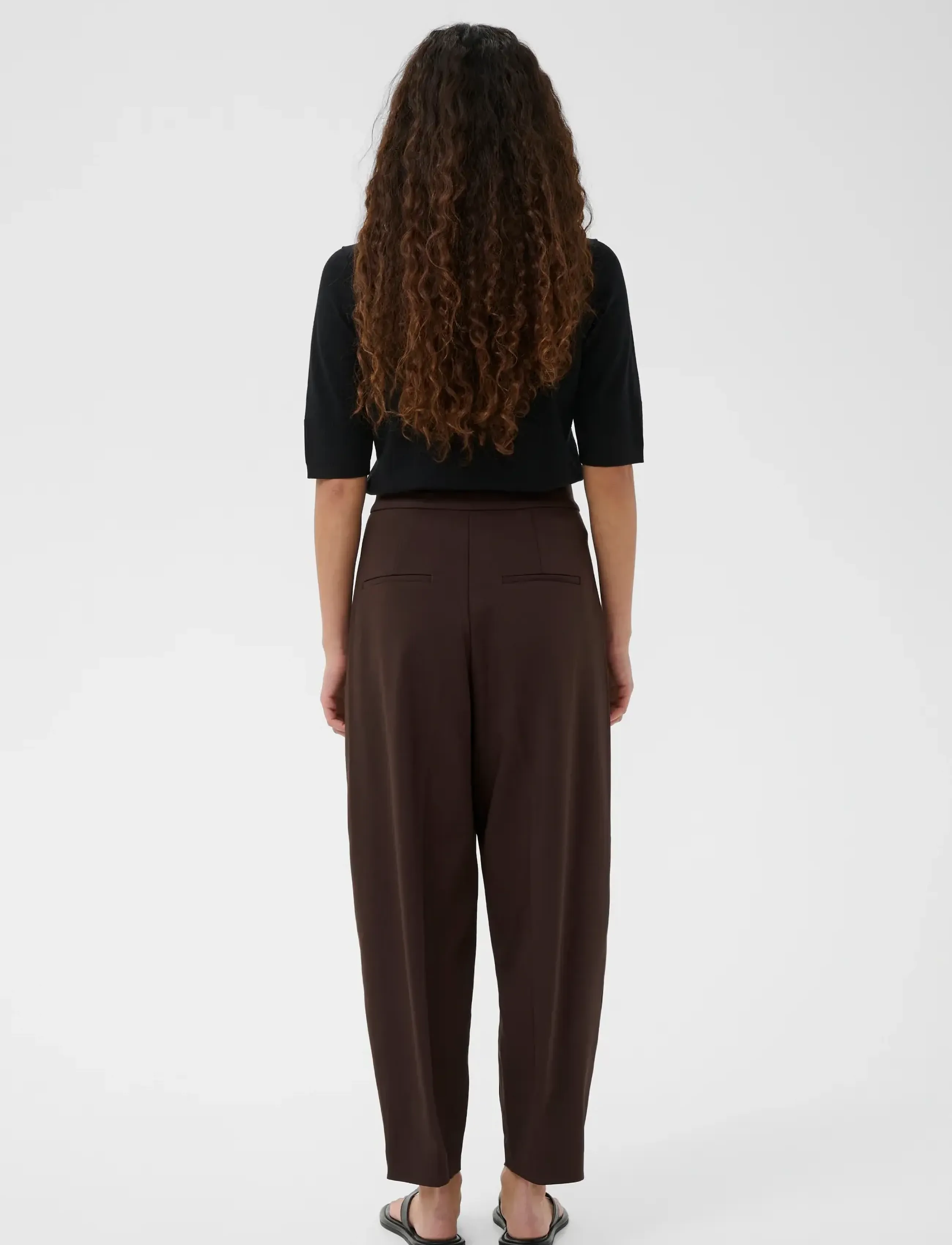 InWear - ZellaIW Barrel Pant - hosen mit geradem bein - coffee bean - 3