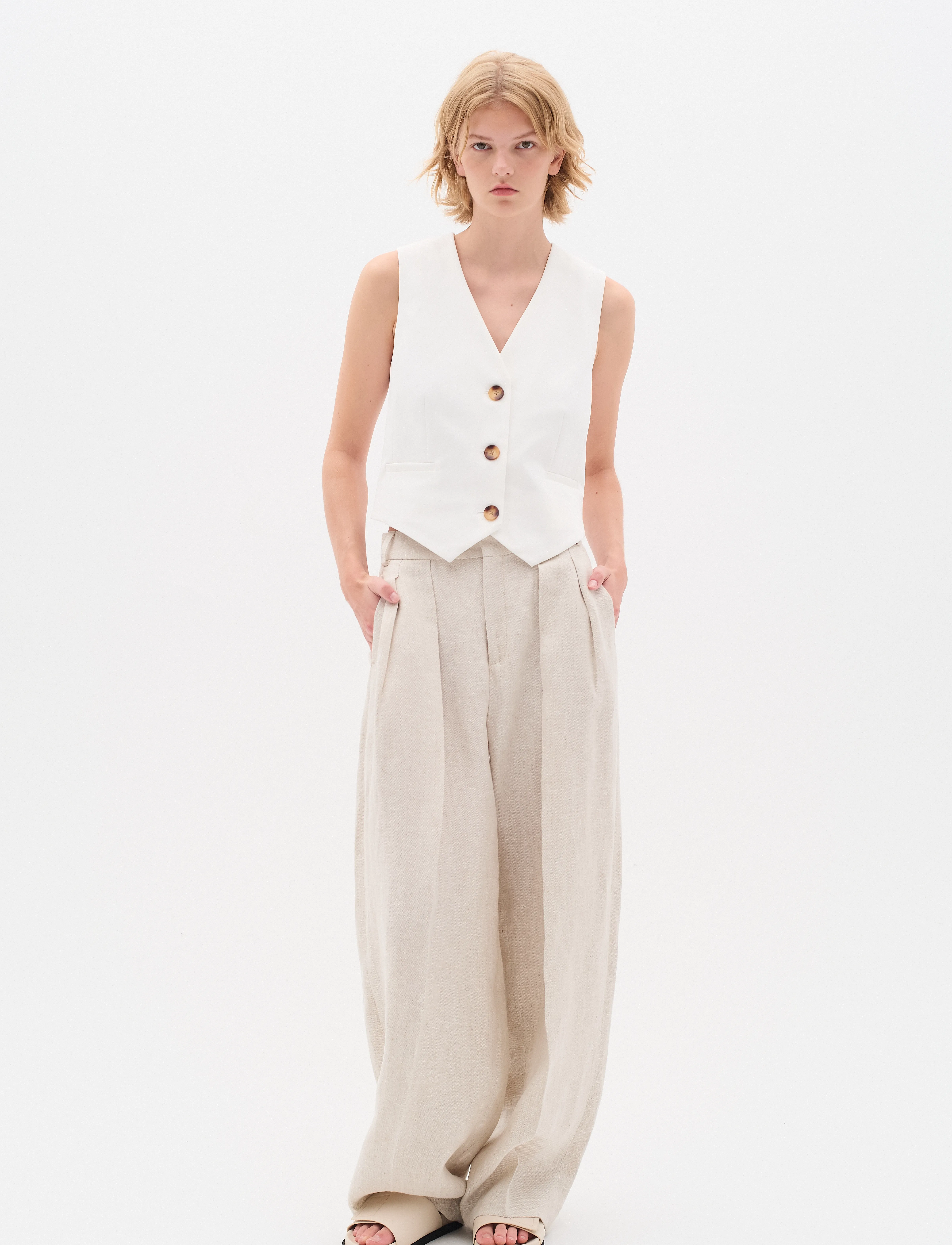 InWear - ZellaIW Waistcoat - whisper white - 3