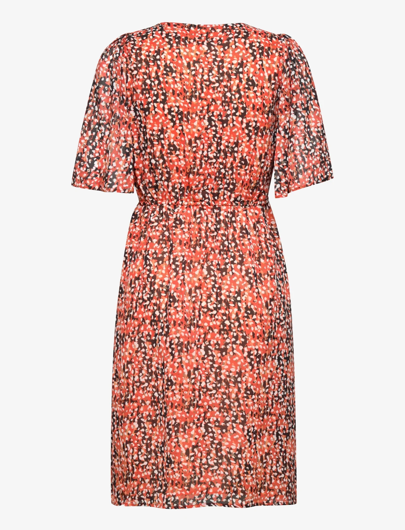 InWear - VereeIW Short Dress - midi kjoler - coral multicolour structure - 1