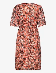 InWear - VereeIW Short Dress - midiklänningar - coral multicolour structure - 1