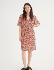 InWear - VereeIW Short Dress - midi kjoler - coral multicolour structure - 3