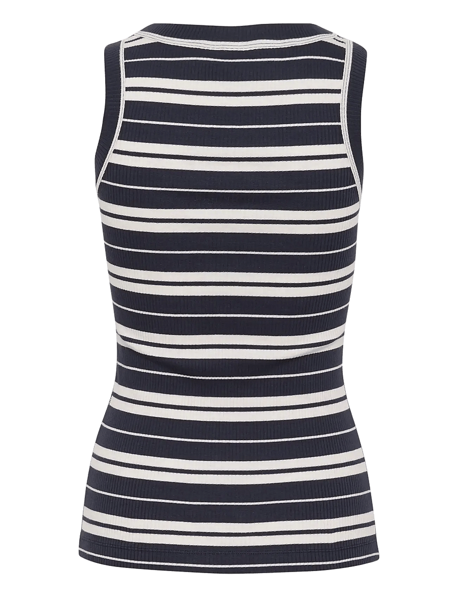 InWear - DagnaIW Striped Tank - tanktops - small/big stripe marine blue - 2