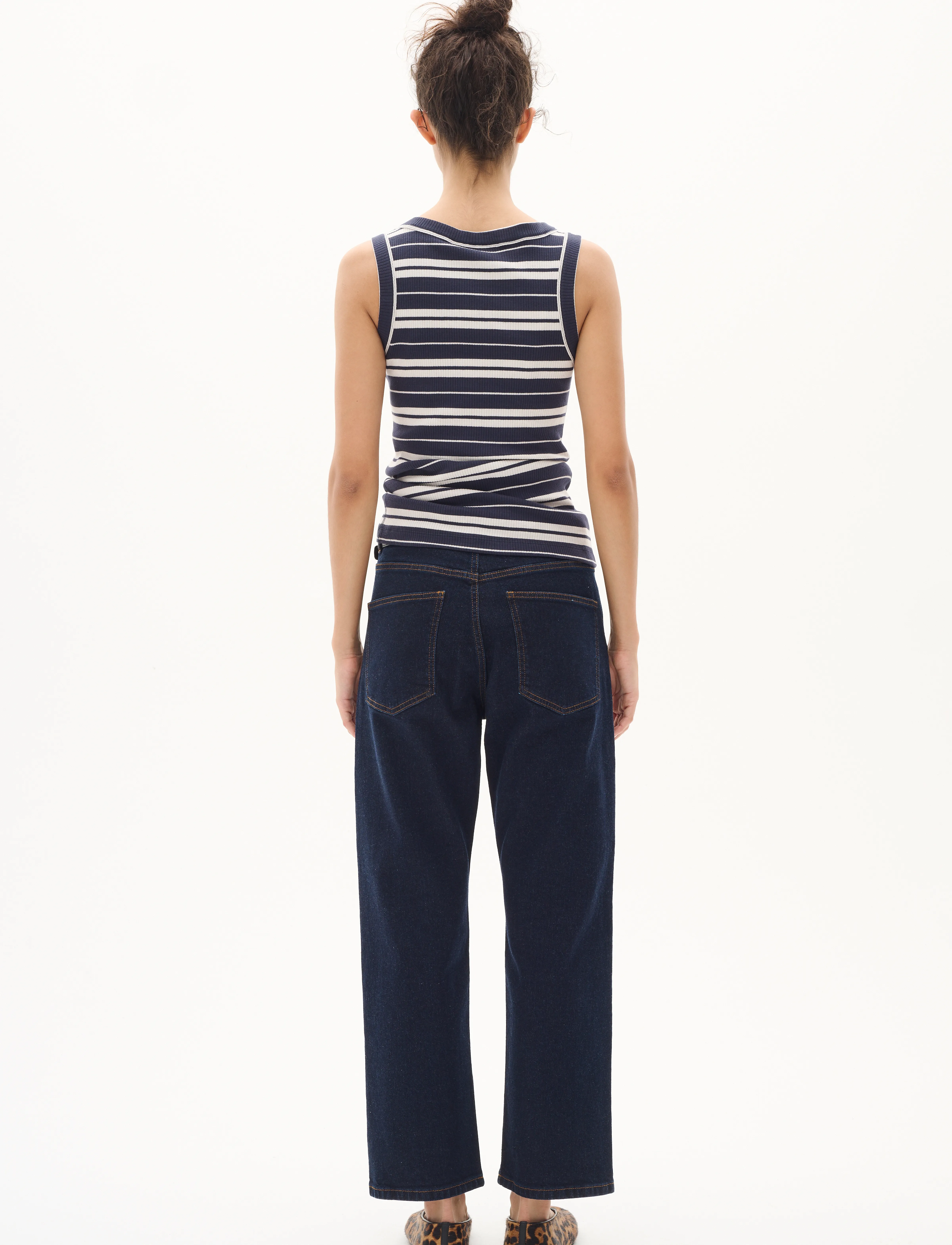 InWear - DagnaIW Striped Tank - tanktops - small/big stripe marine blue - 4