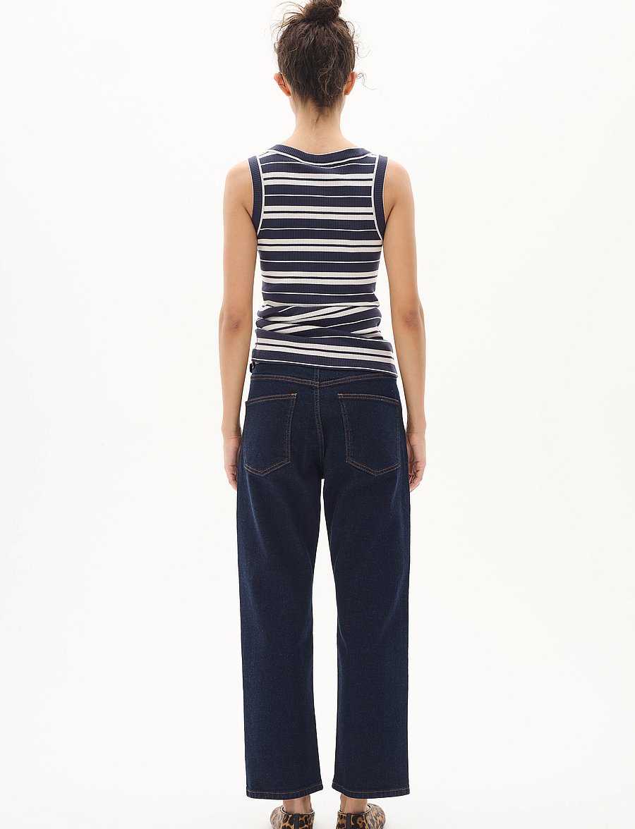 InWear - DagnaIW Striped Tank - tanktops - small/big stripe marine blue - 4