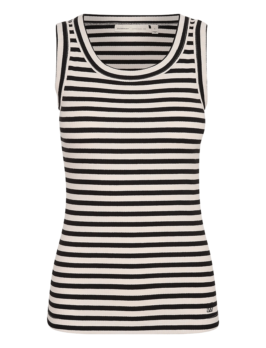 InWear - DagnaIW Striped Tank - tanktops - black / whisper white - 1