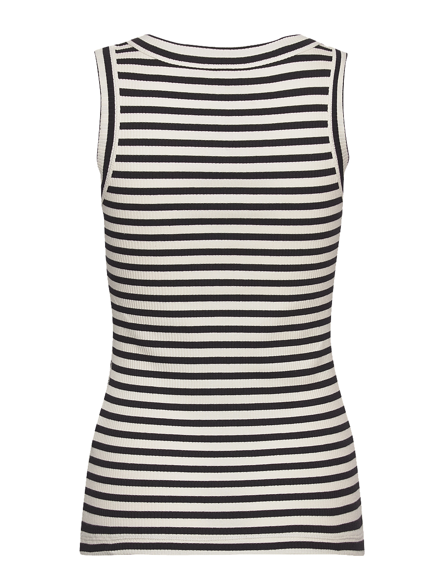 InWear - DagnaIW Striped Tank - hihattomat paidat - black / whisper white - 2