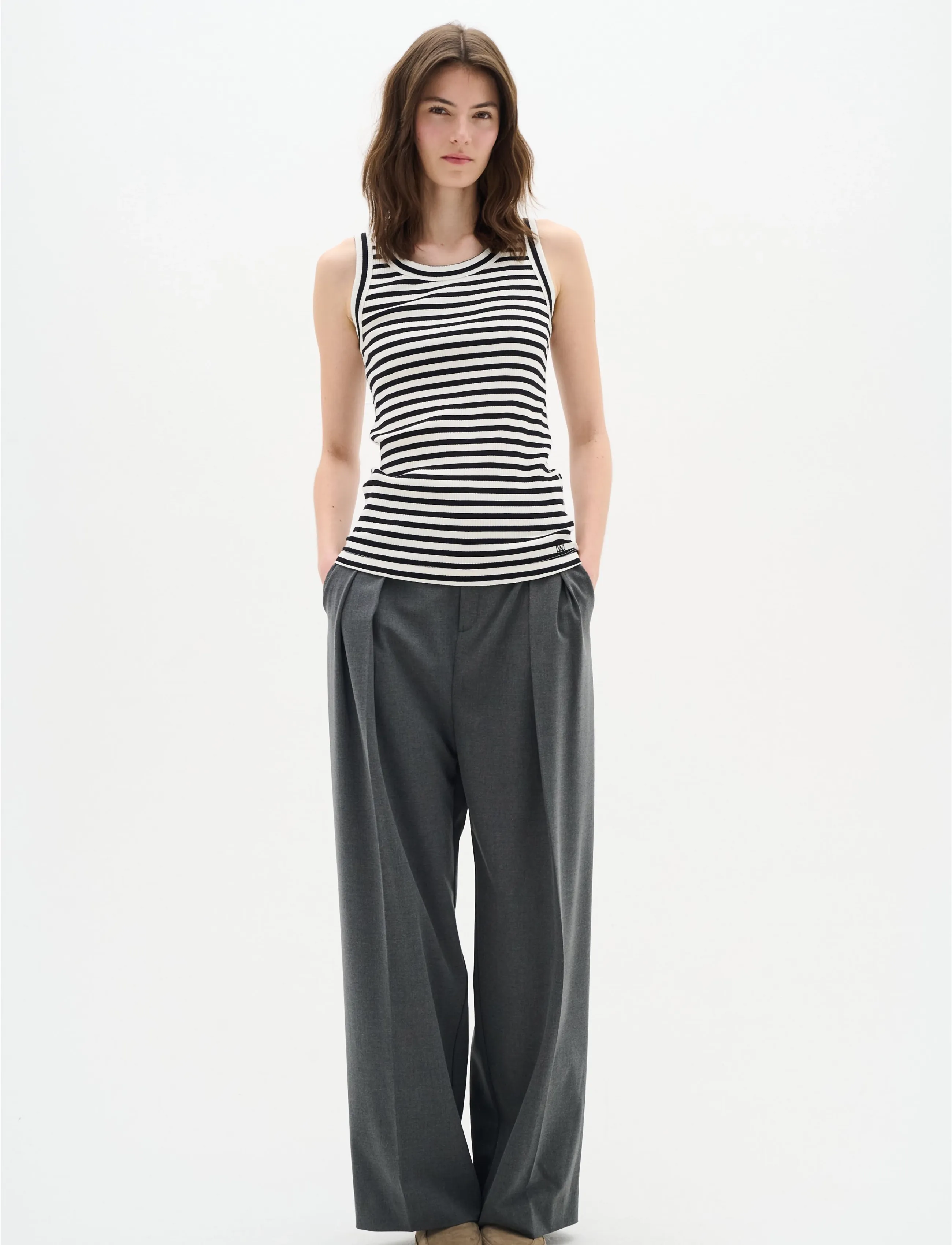 InWear DagnaIW Striped Tank - InWear - BLACK / WHISPER WHITE / multi
