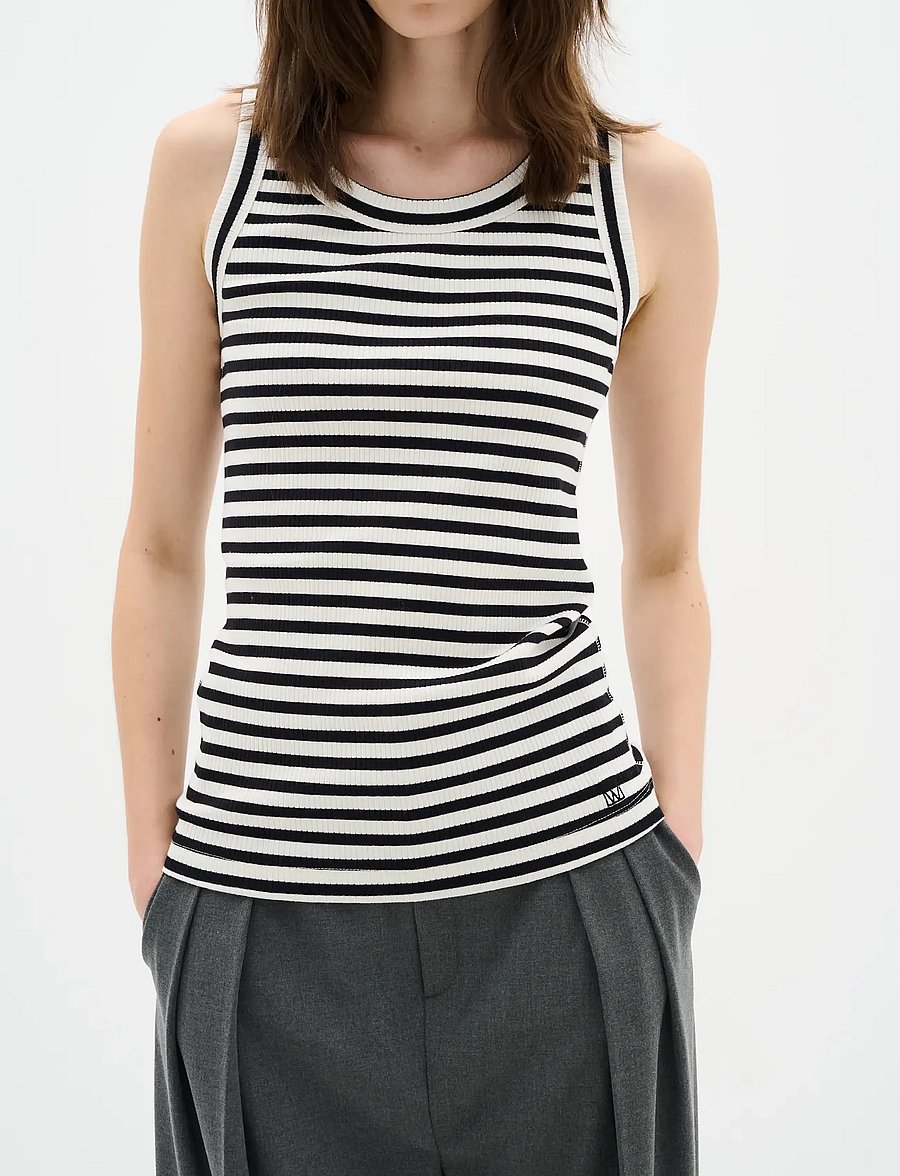 InWear - DagnaIW Striped Tank - tanktops - black / whisper white - 0