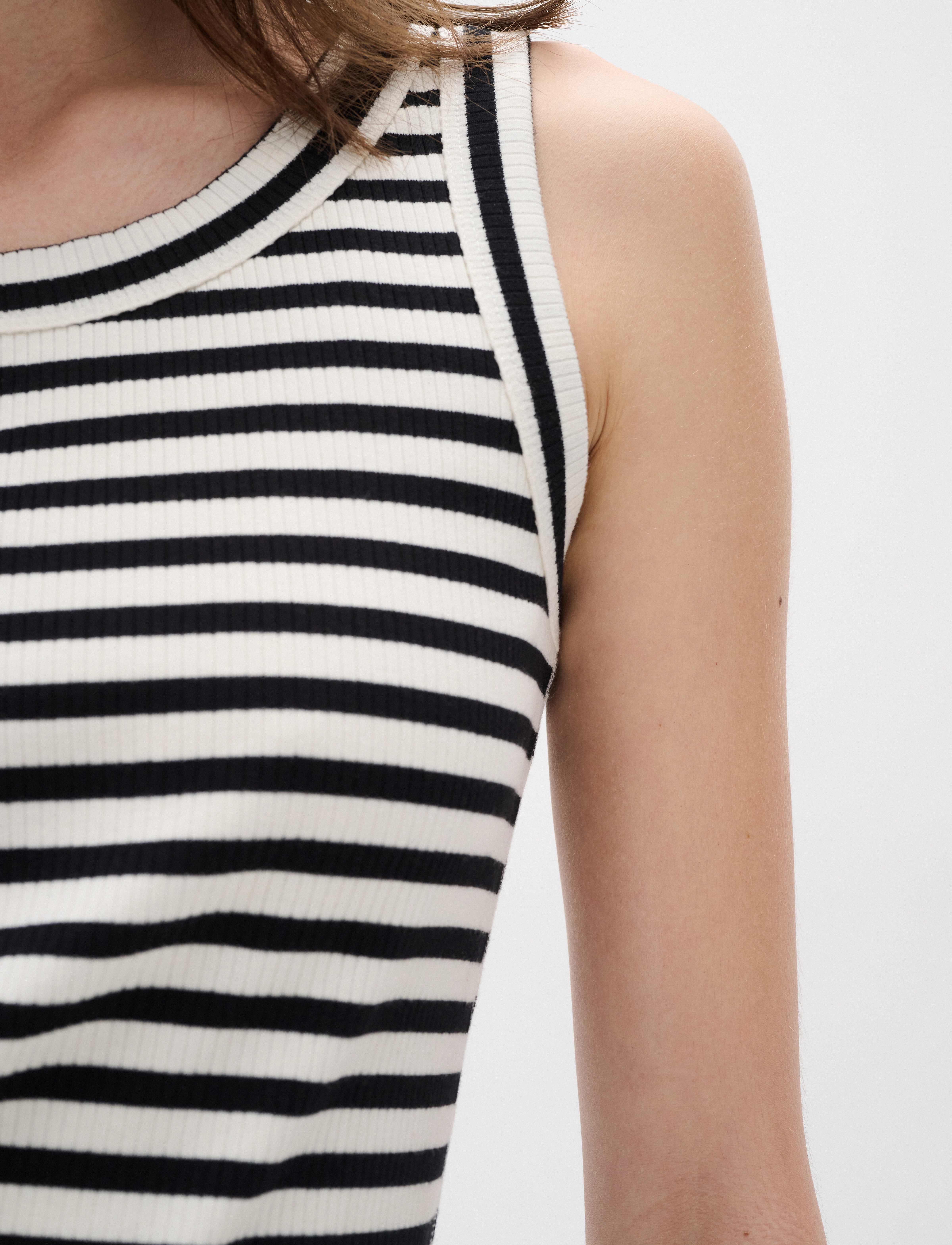 InWear - DagnaIW Striped Tank - hihattomat paidat - black / whisper white - 5