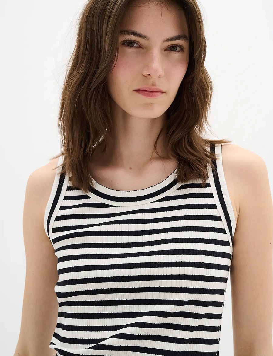 InWear - DagnaIW Striped Tank - tanktops - black / whisper white - 5