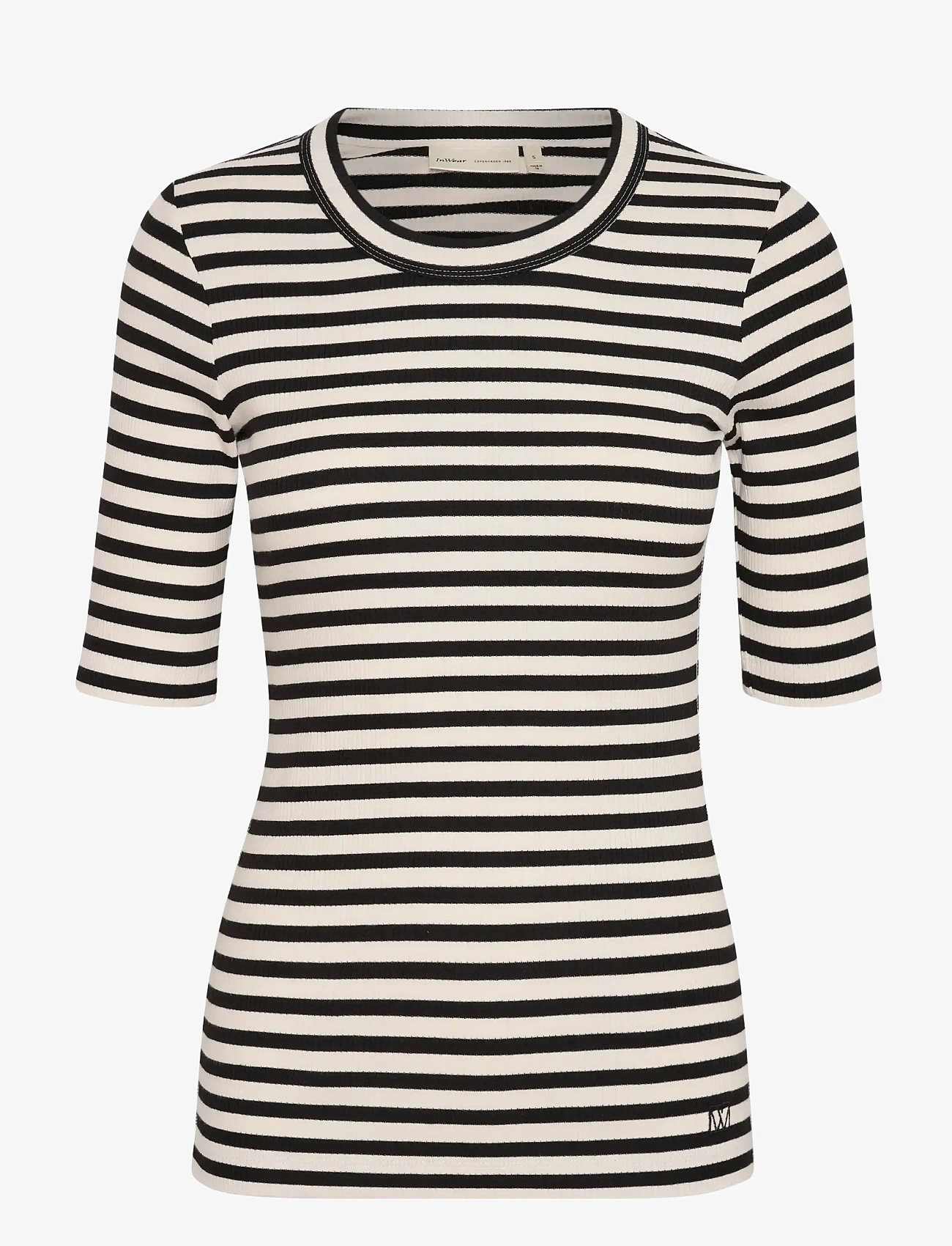 InWear - DagnaIW Striped T-Shirt - t-shirts - black / whisper white - 1