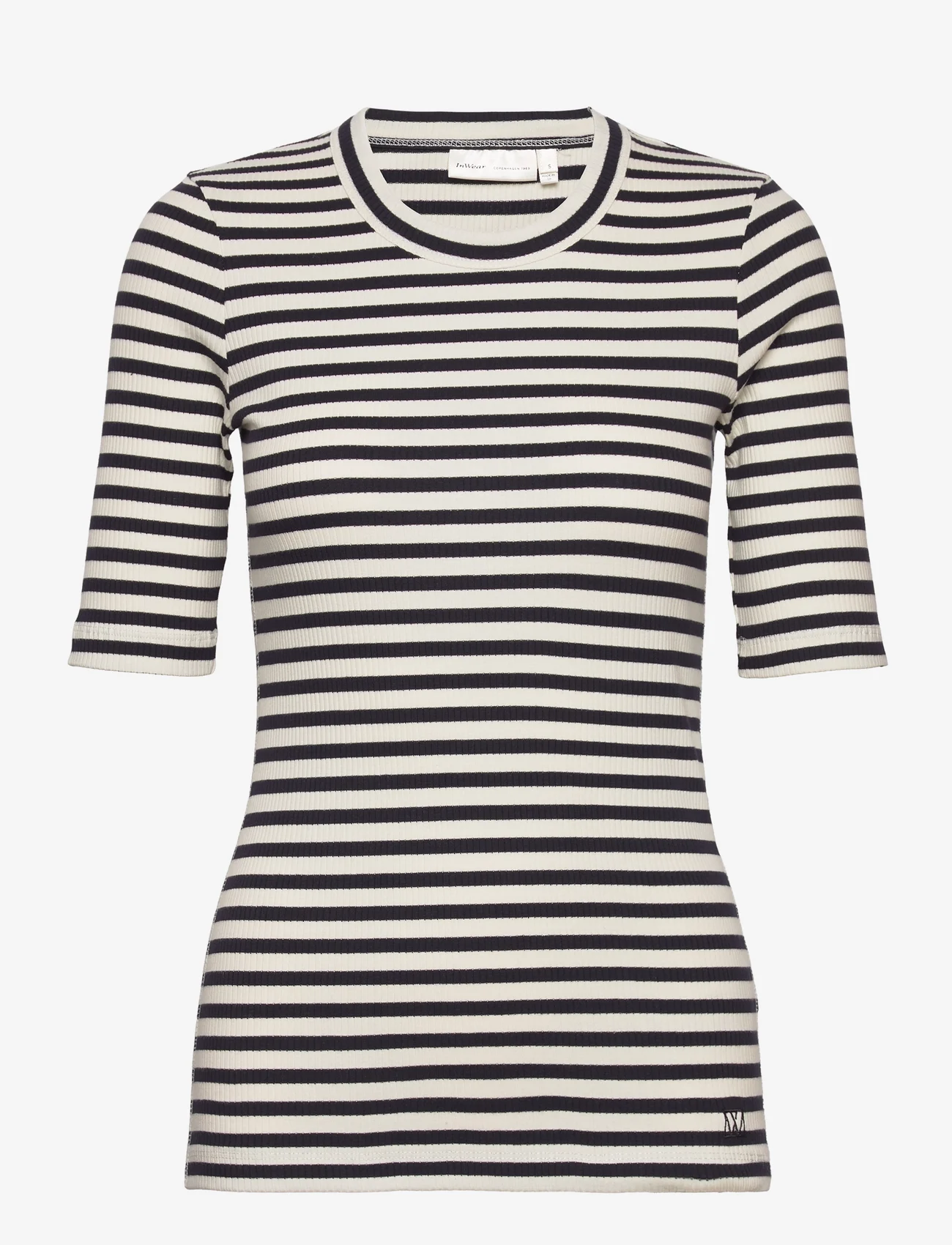 InWear - DagnaIW Striped T-Shirt - t-shirts - black / whisper white - 0