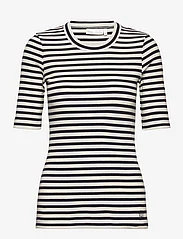 InWear - DagnaIW Striped T-Shirt - t-shirts - black / whisper white - 0