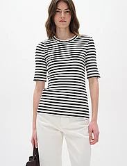 InWear - DagnaIW Striped T-Shirt - t-shirts - black / whisper white - 2