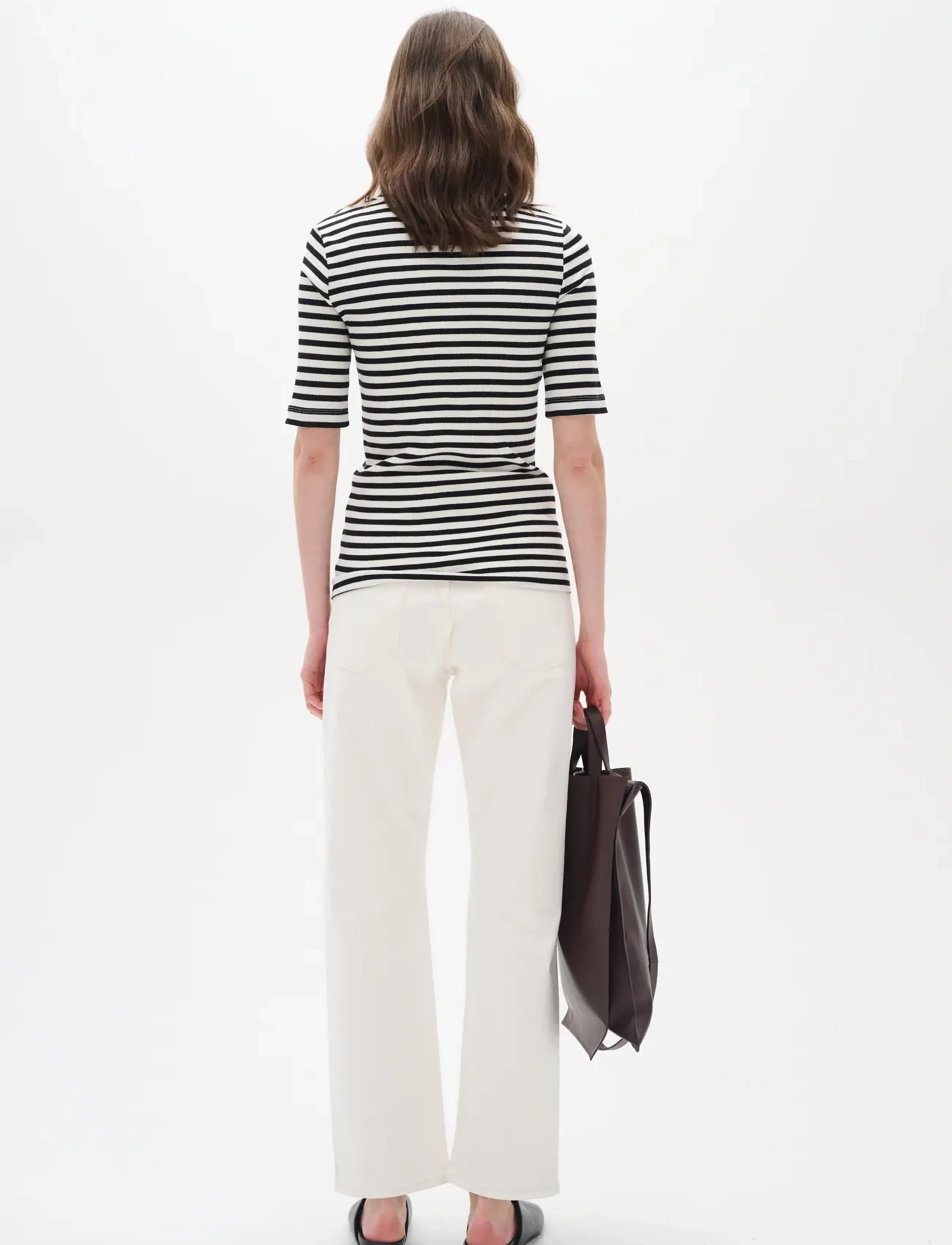 InWear - DagnaIW Striped T-Shirt - t-shirts - black / whisper white - 3
