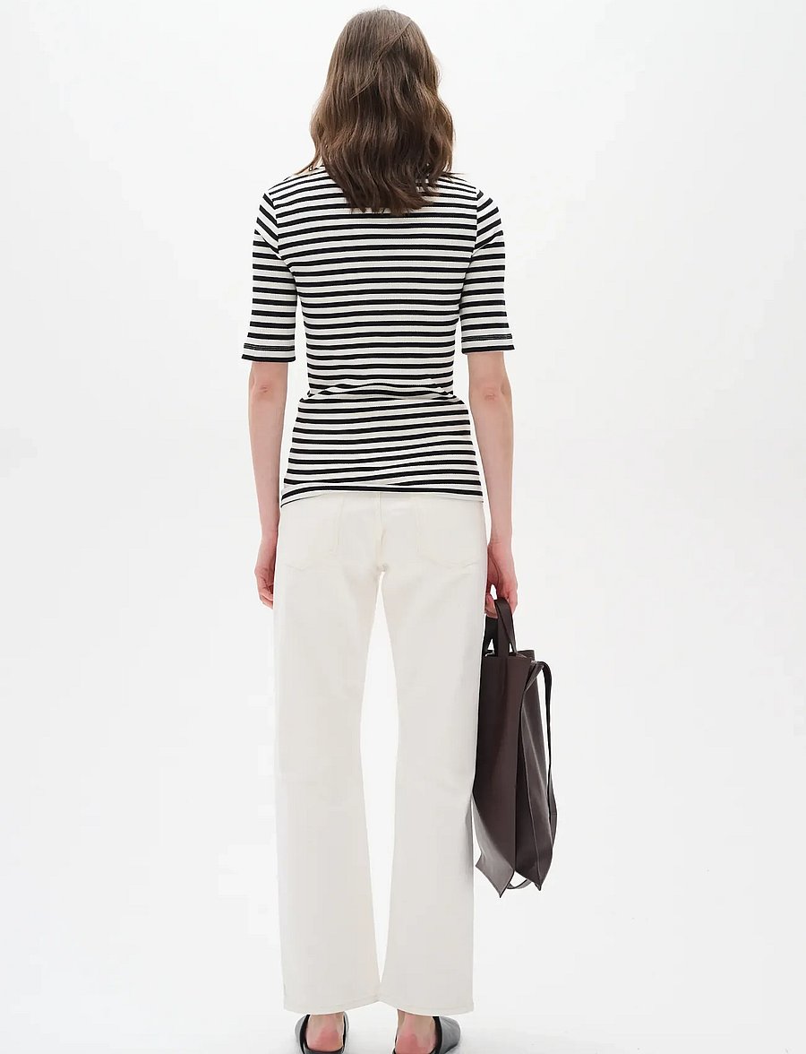 InWear - DagnaIW Striped T-Shirt - t-shirts - black / whisper white - 3