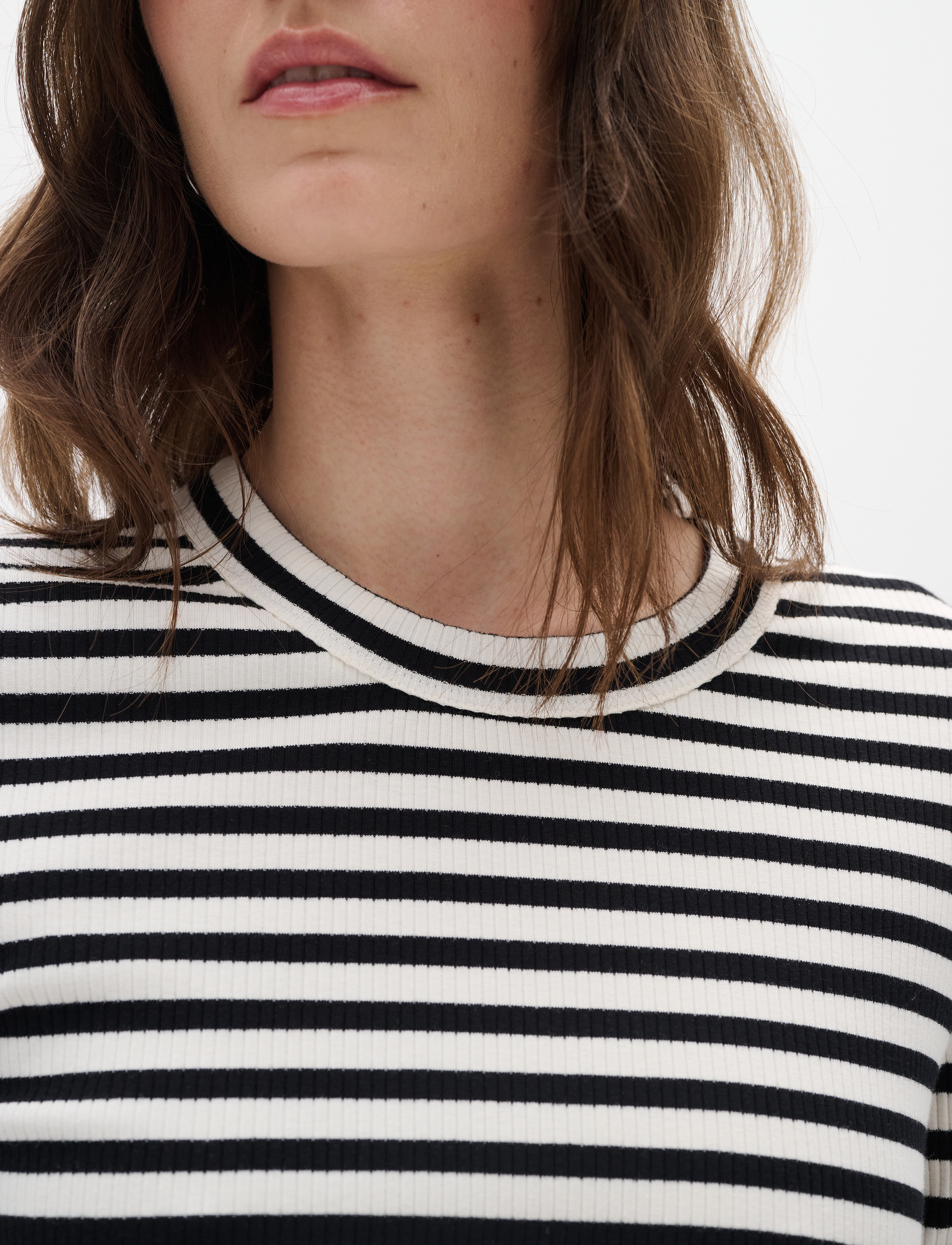 InWear - DagnaIW Striped T-Shirt - stuttermarbolir - black / whisper white - 3