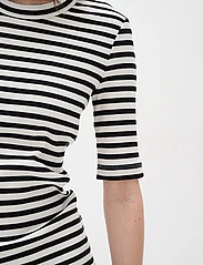 InWear - DagnaIW Striped T-Shirt - t-shirts - black / whisper white - 4