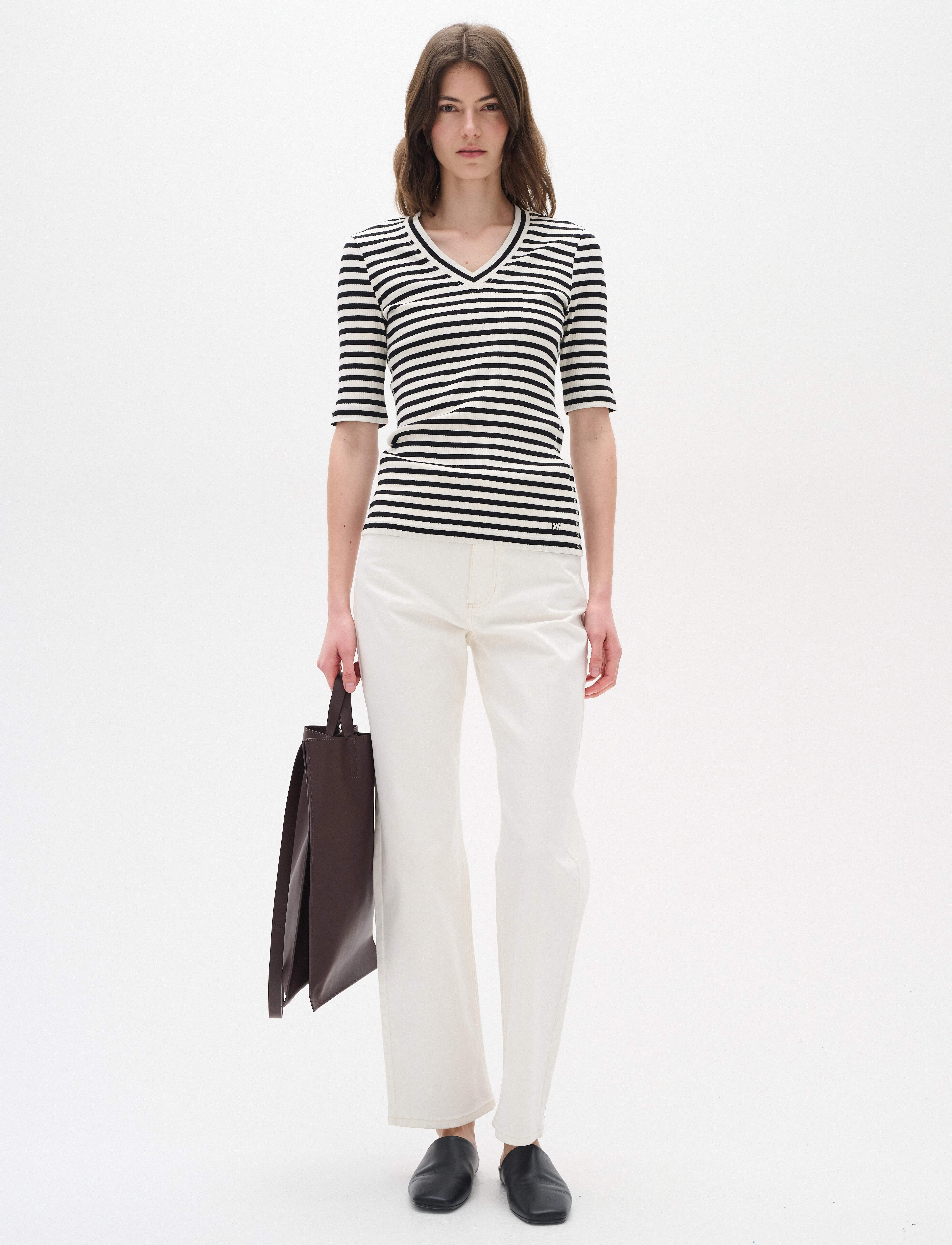 InWear Dagnaiw Striped V T-Shirt dam – bild 2