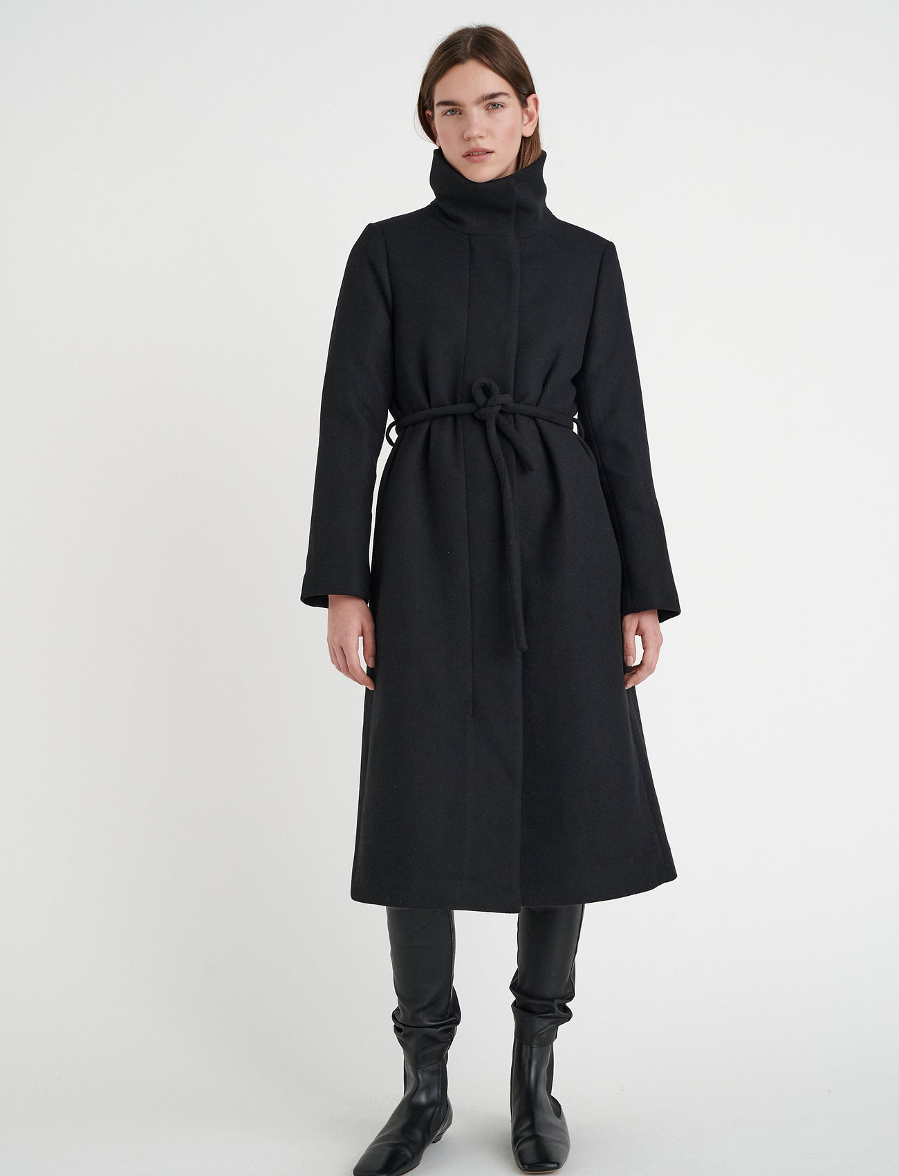 InWear - MingIW Funnel Coat - black - 4