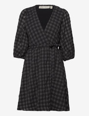 InWear - AlexIW Wrap Dress - kurze kleider - grey check - 0