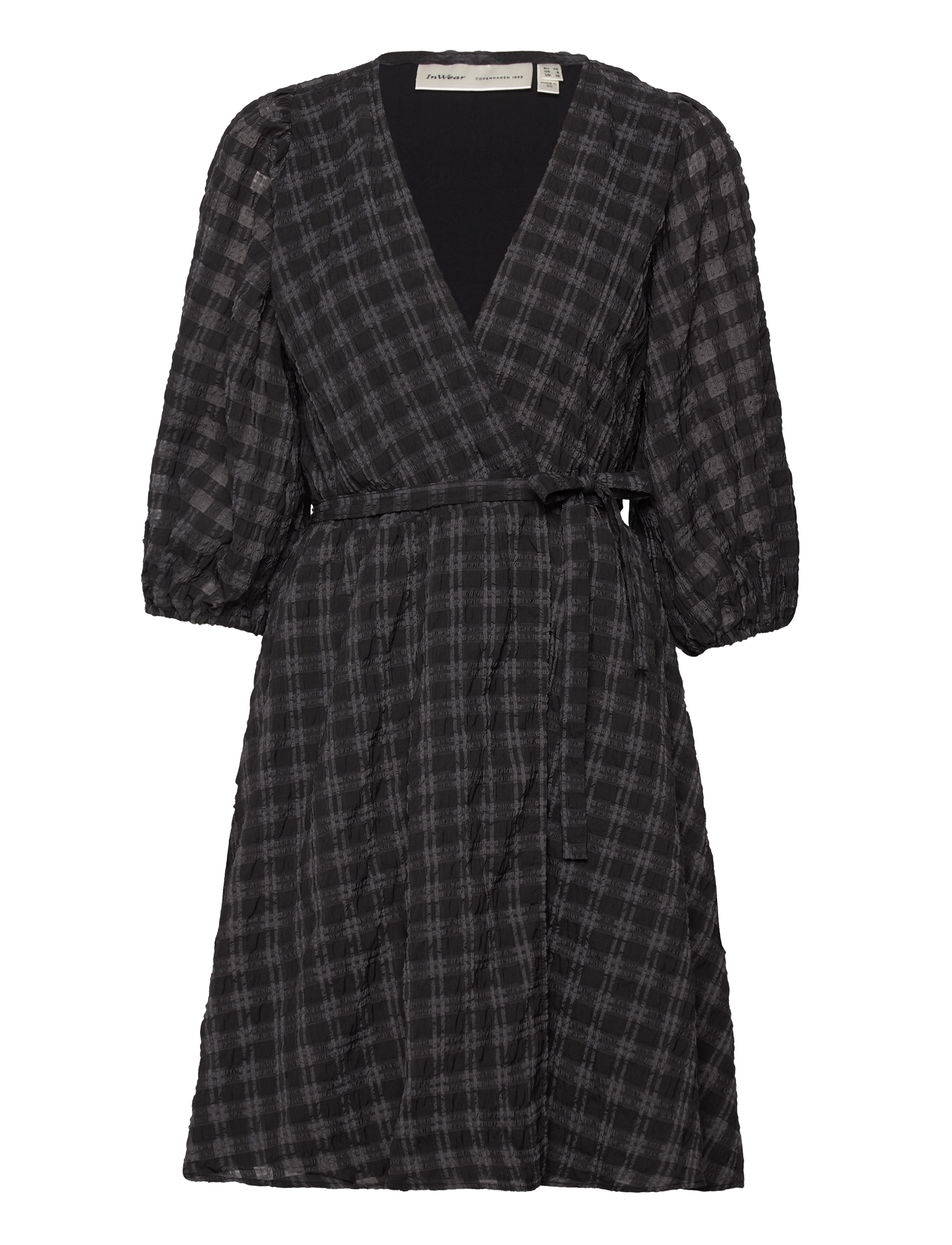 InWear AlexIW Wrap Dress - Gaver til hende - GREY CHECK / multi