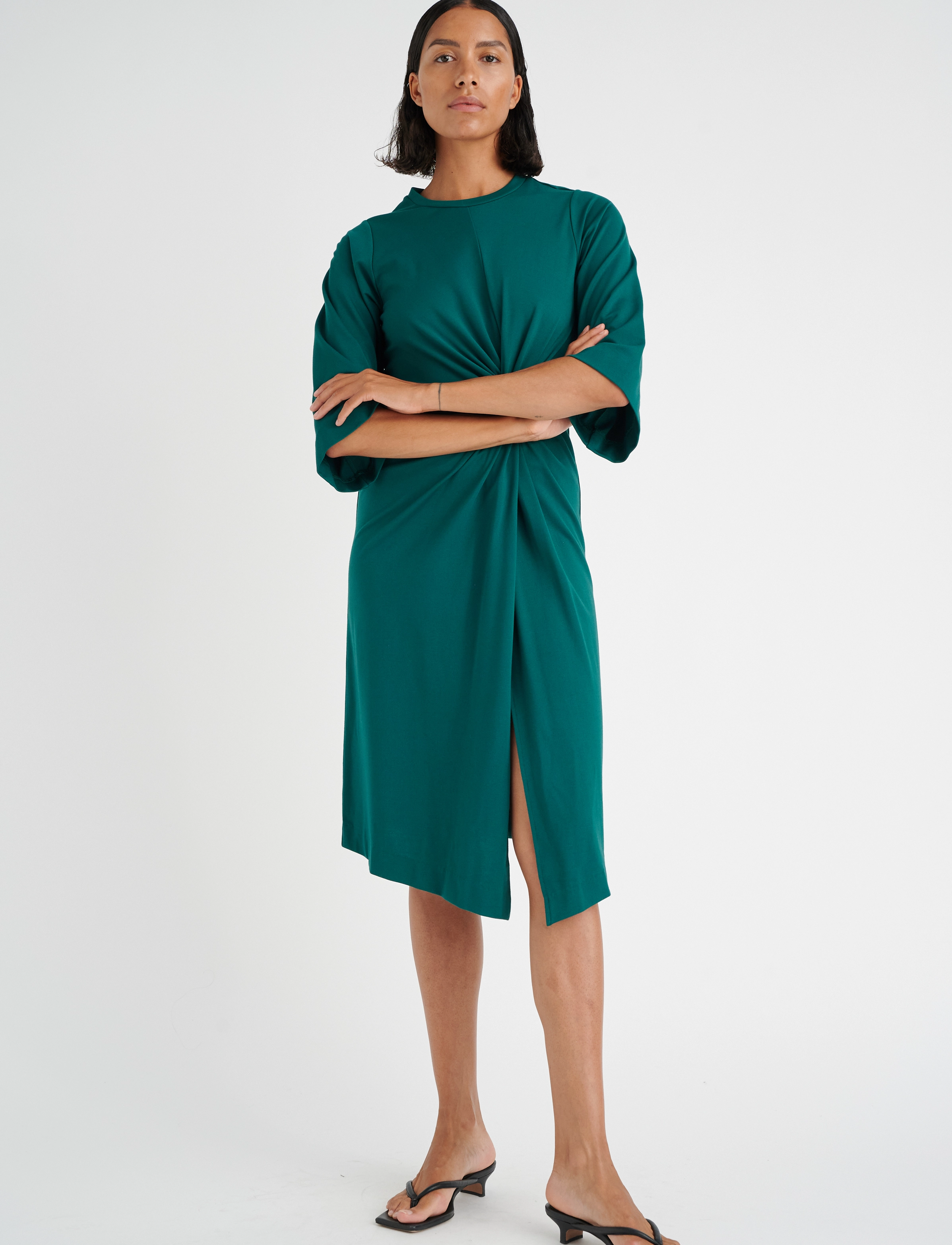 InWear - MateoIW Dress - midi kjoler - warm green - 3