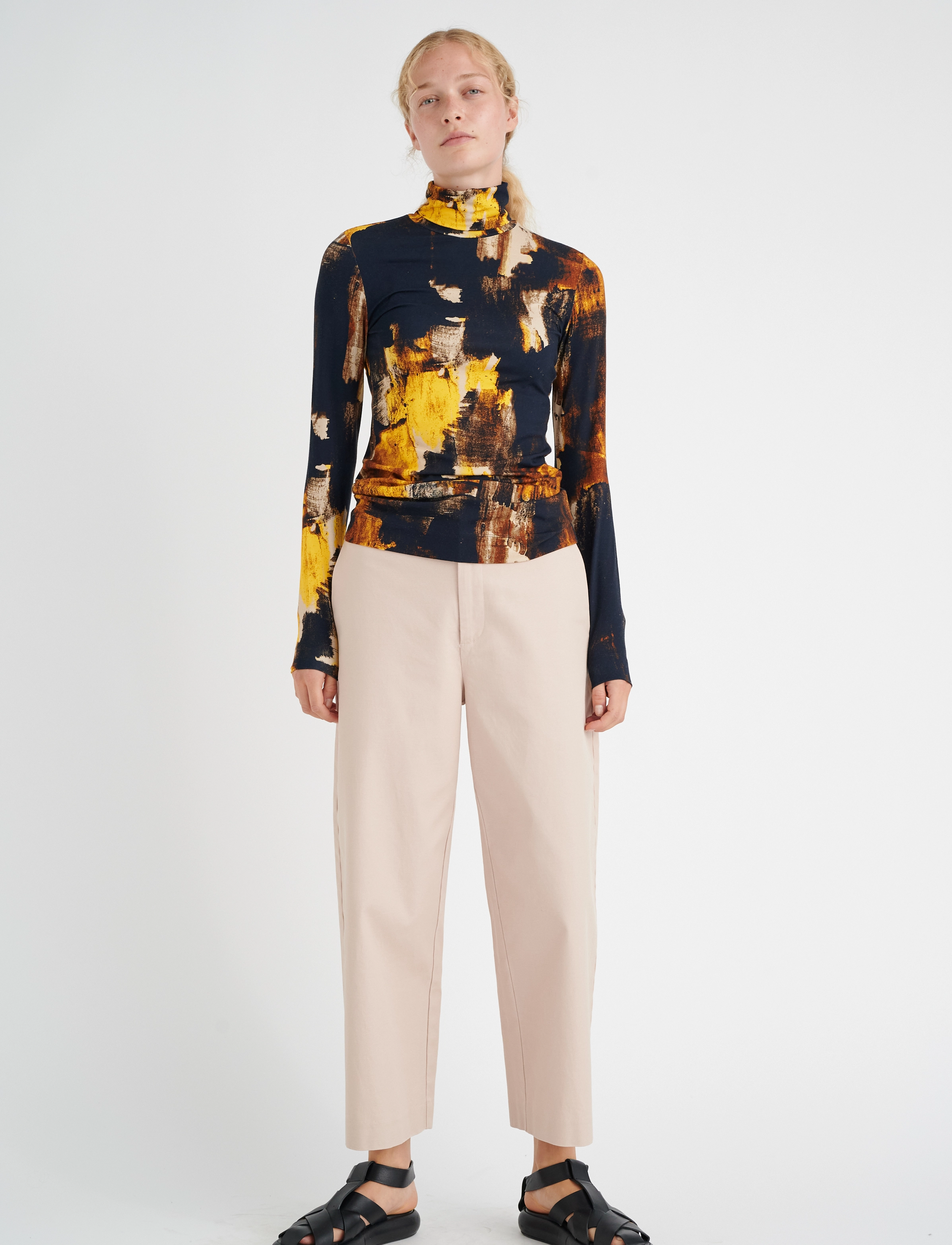 InWear - MusaIW Printed Rollneck - yellow art painting - 3