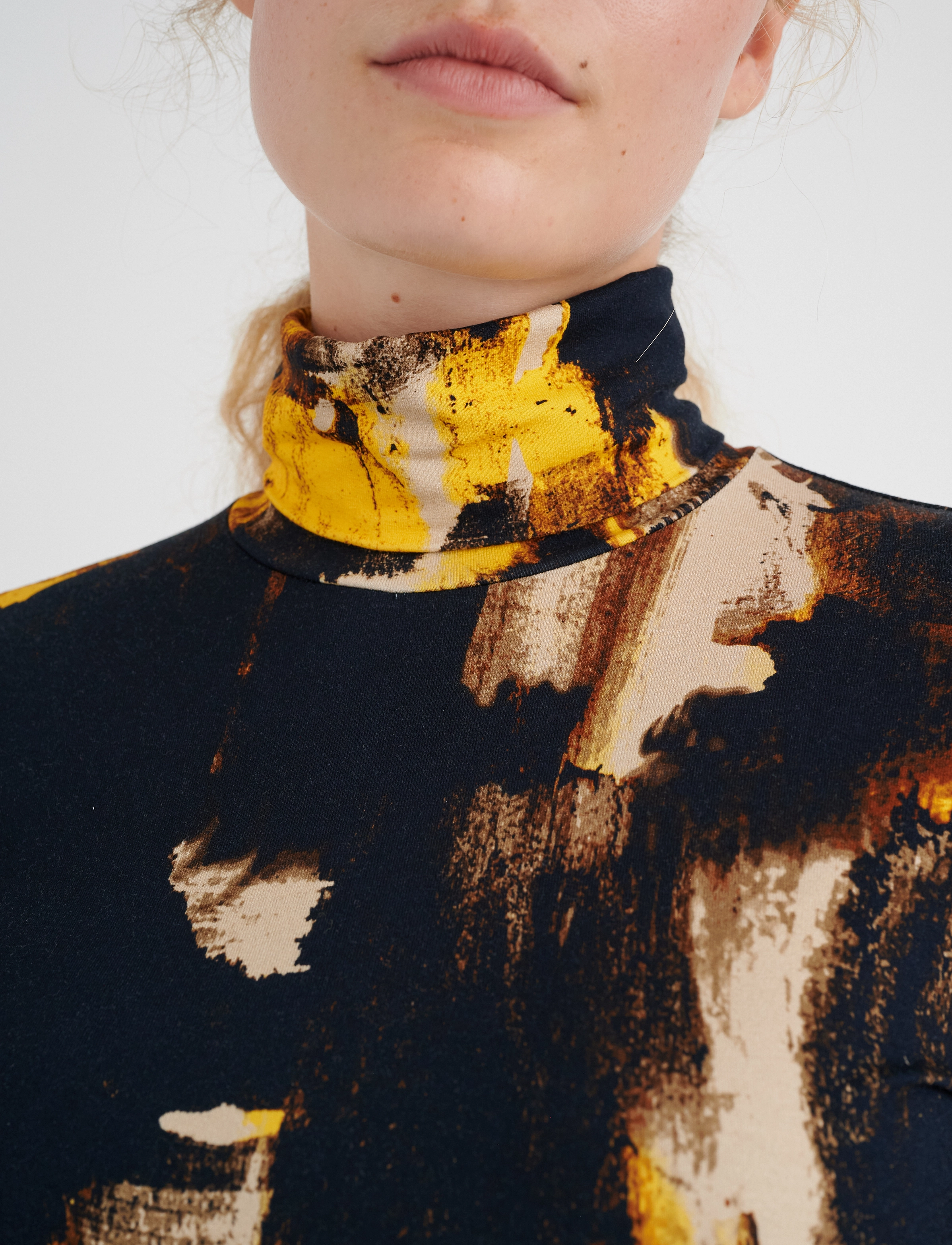 InWear - MusaIW Printed Rollneck - yellow art painting - 5