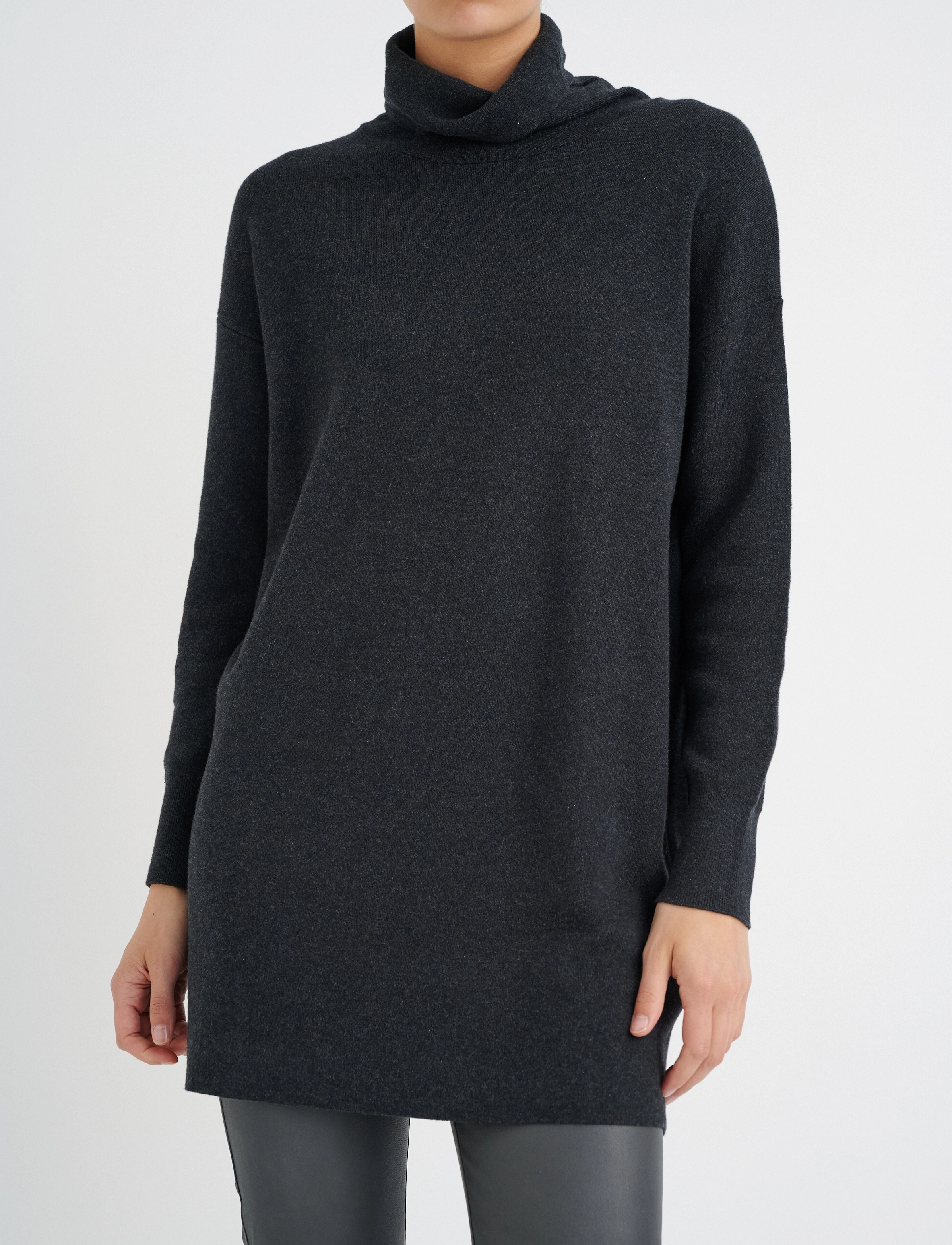 InWear - JumoIW Tunic Dress - dark grey melange - 2