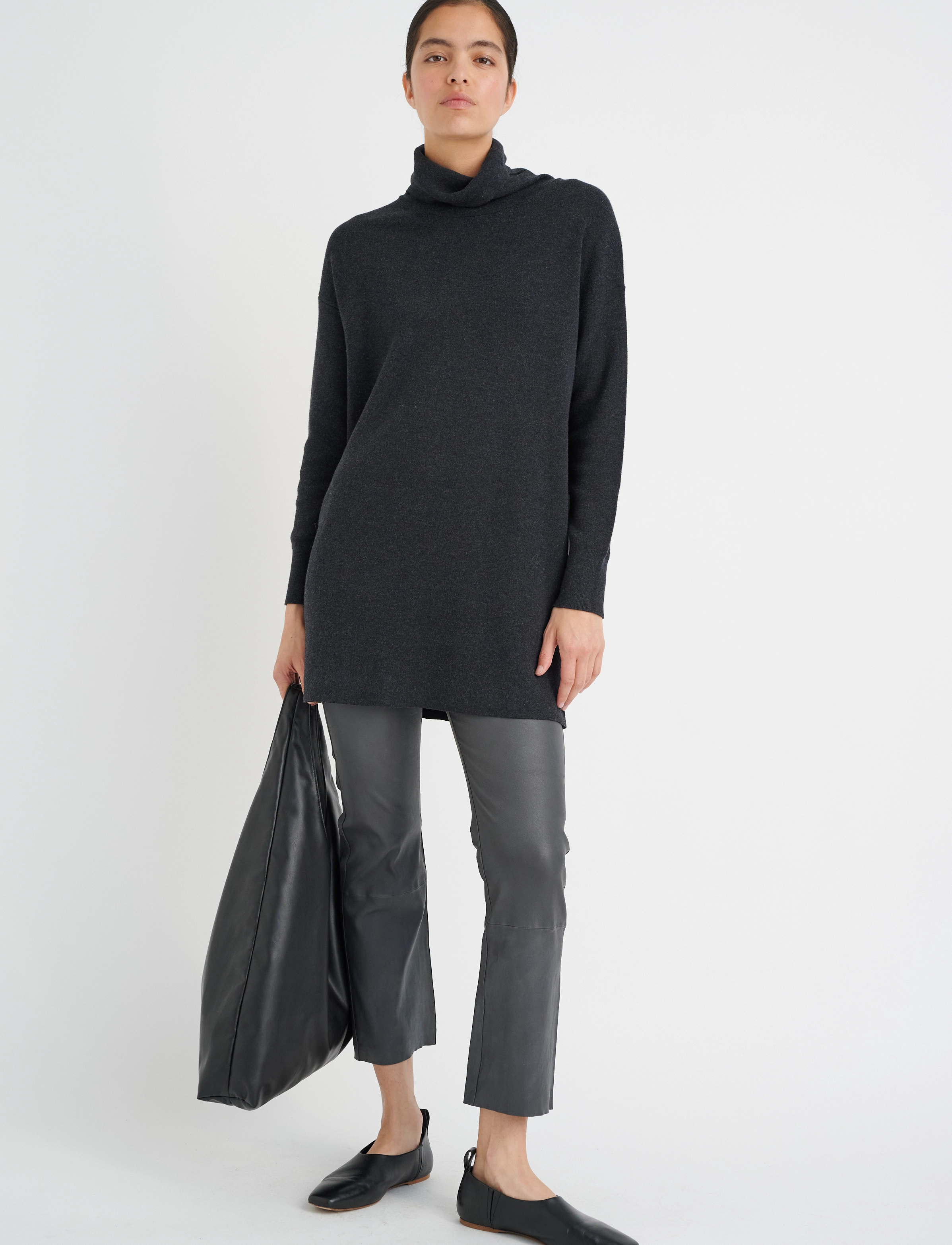 InWear - JumoIW Tunic Dress - dark grey melange - 3