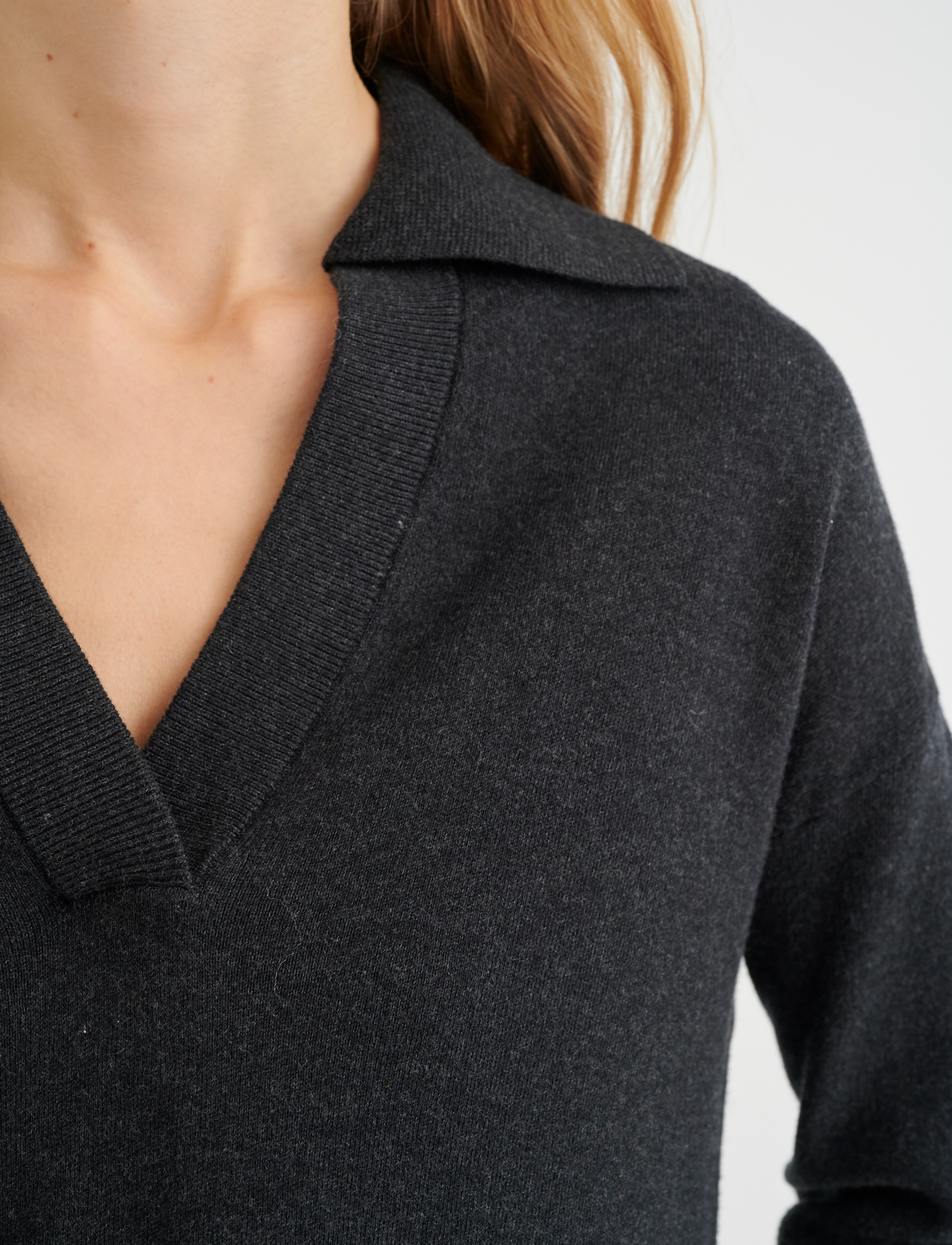 InWear - JumoIW Polo Pullover - dark grey melange - 5