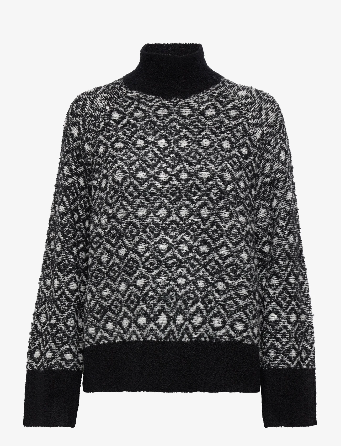 InWear - JinkaIW Pullover - megztiniai su aukšta apykakle - black / white - 0