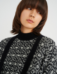 InWear - JinkaIW Pullover - megztiniai su aukšta apykakle - black / white - 5