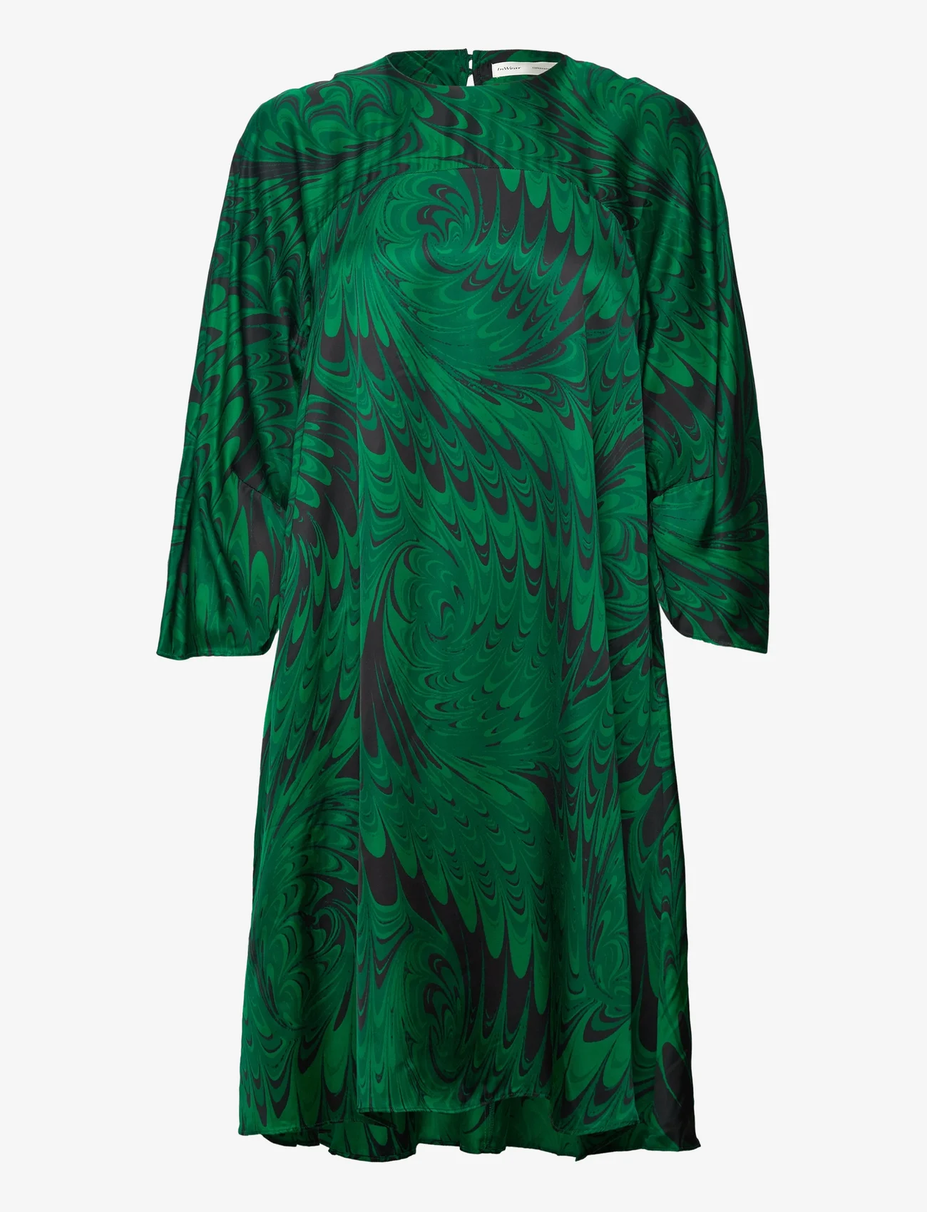 InWear - KantaIW Dress - midiklänningar - green peacock feathers - 0