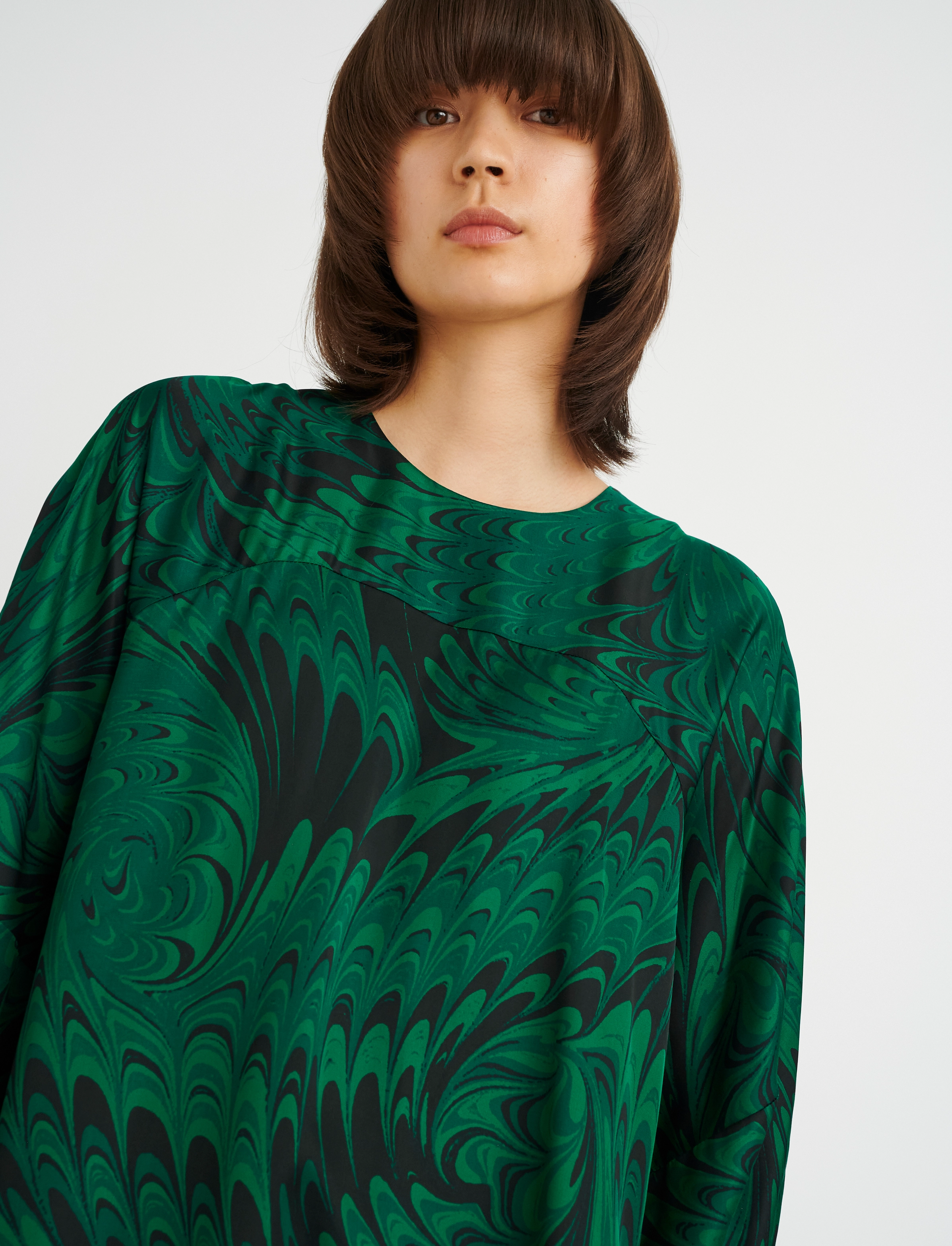 InWear - KantaIW Dress - green peacock feathers - 2