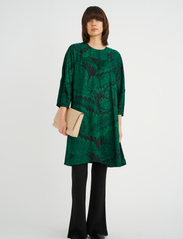 InWear - KantaIW Dress - midi dresses - green peacock feathers - 3