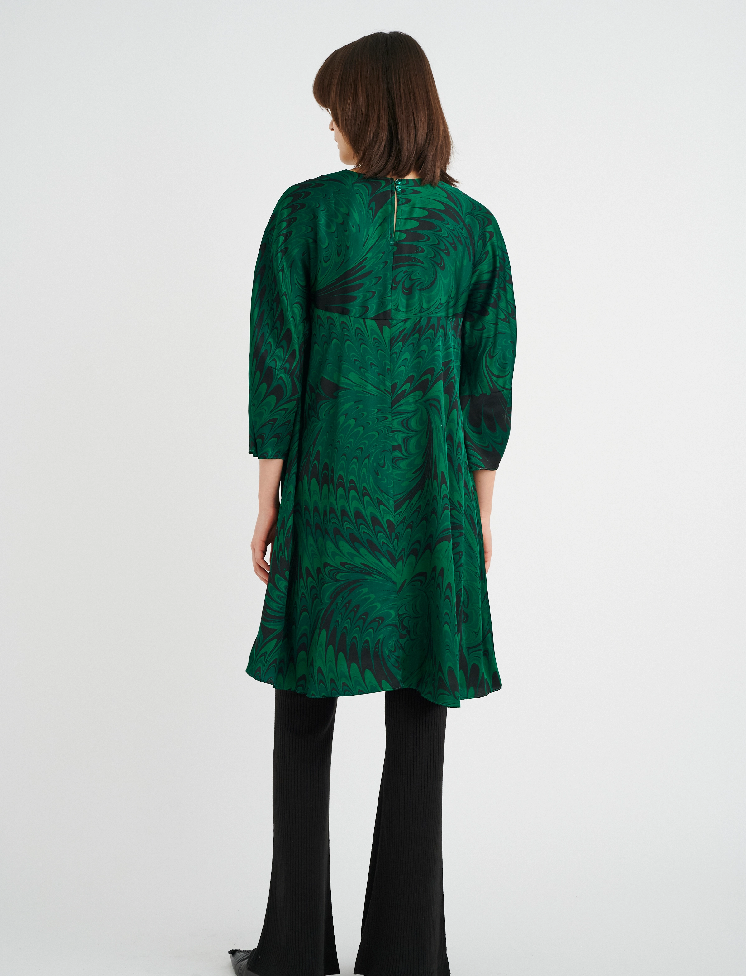 InWear - KantaIW Dress - green peacock feathers - 4