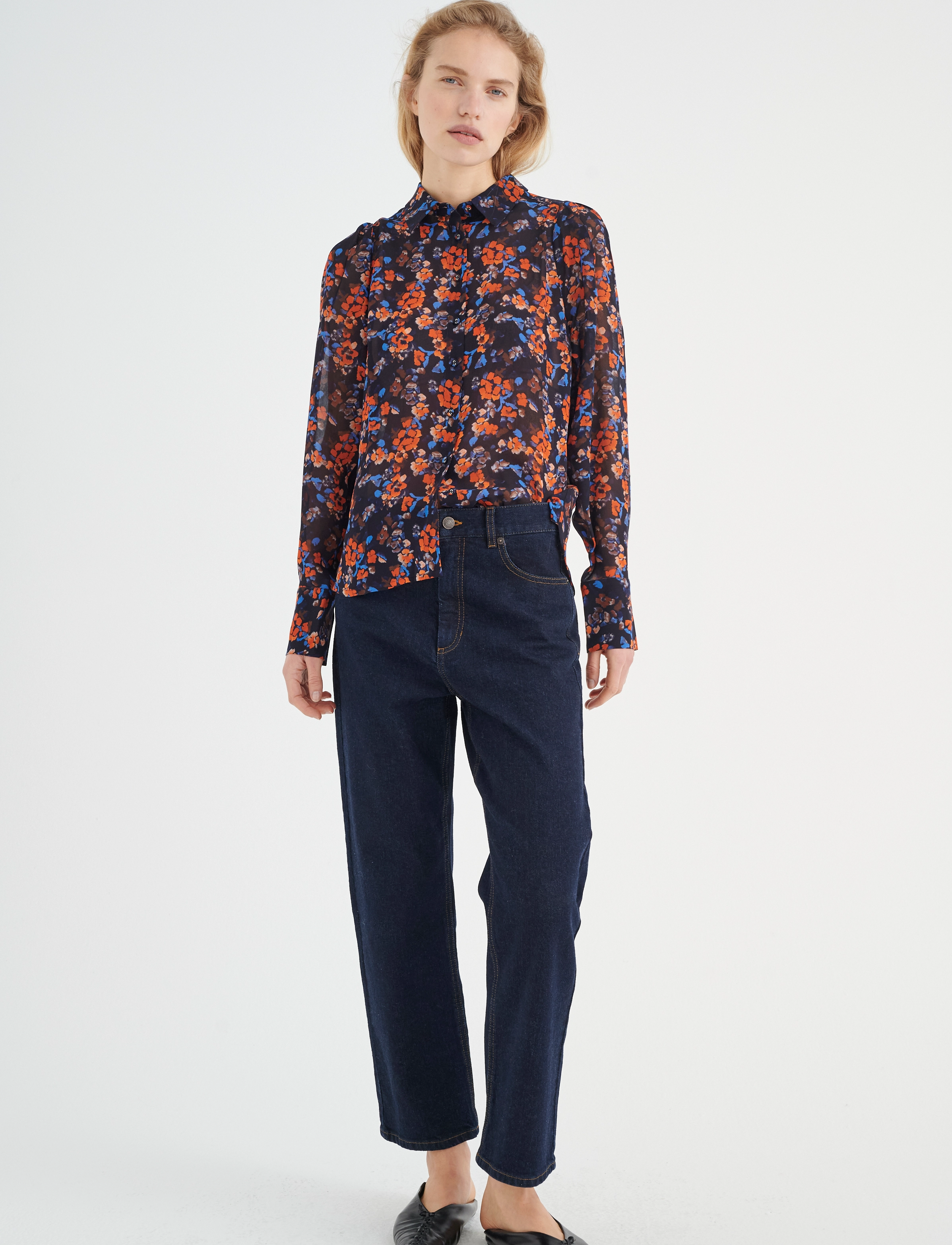 InWear - KirstieIW Shirt - langärmlige hemden - blue painted flowers - 3